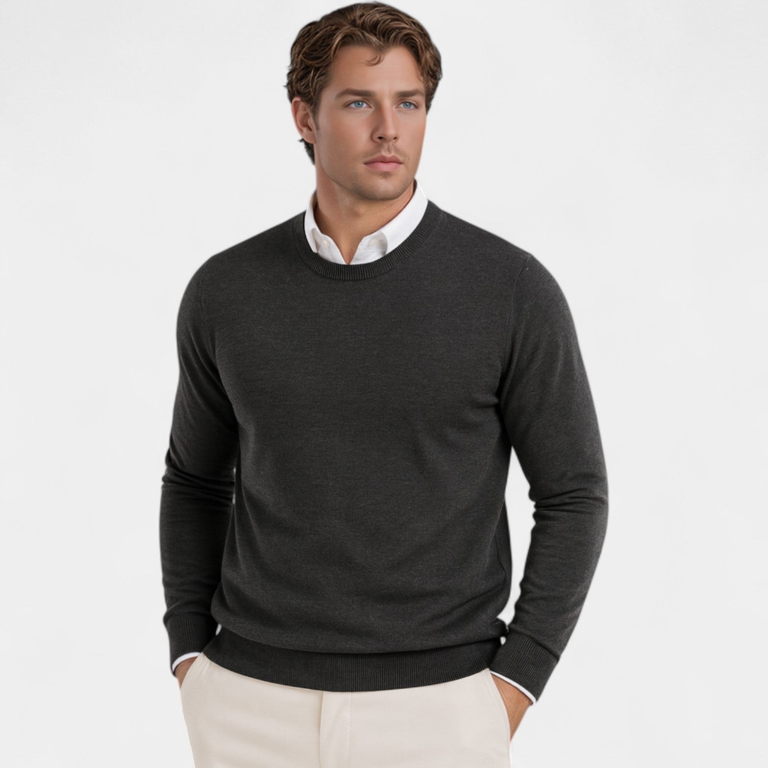 Riche | Pull homme coupe slim – Pull minimaliste casual