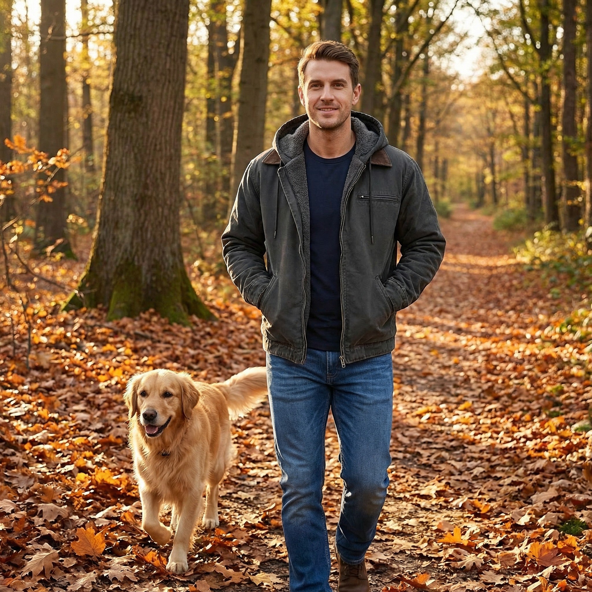 Riche | Veste zippée à capuche homme en polaire