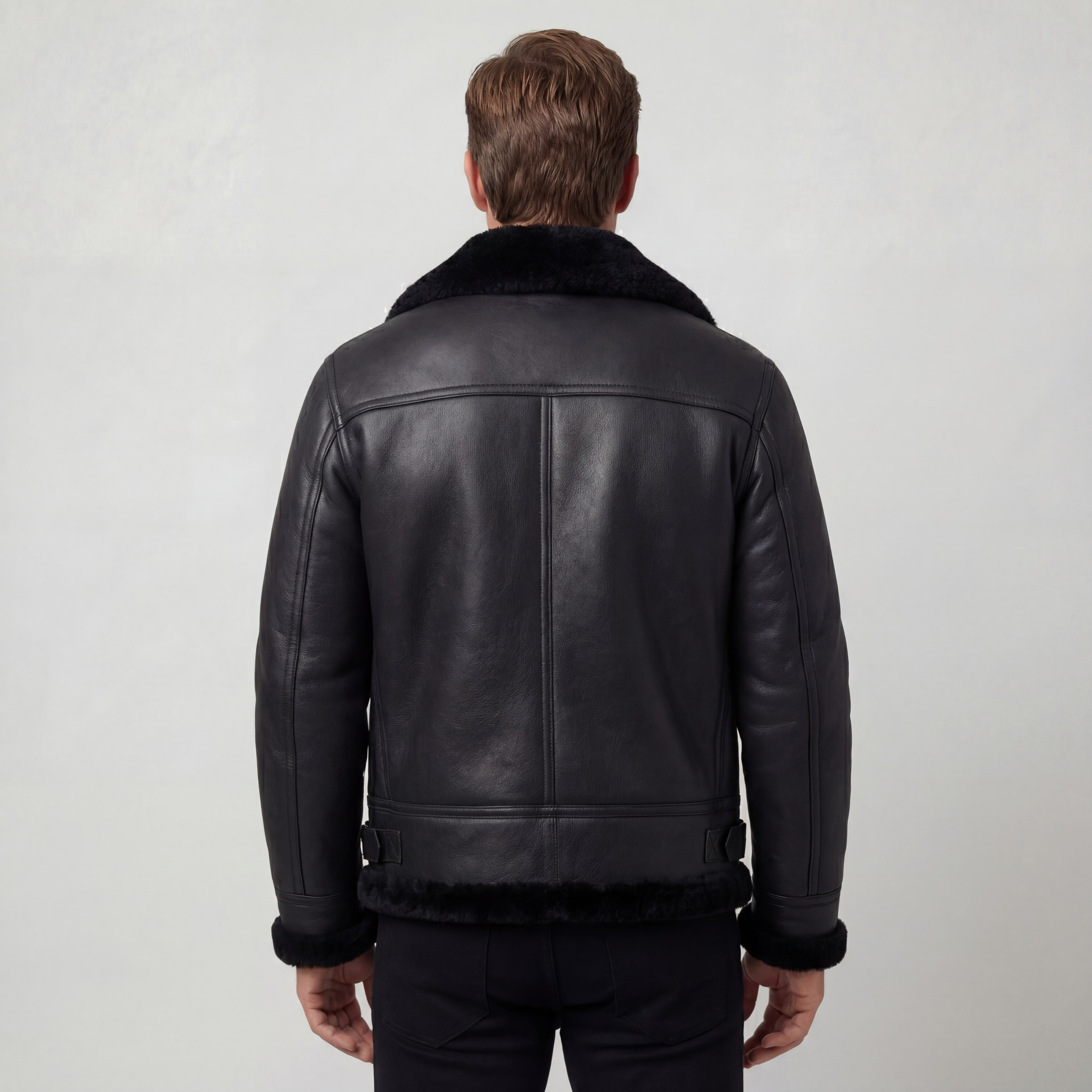 Riche | Veste homme en laine d’agneau doublée polaire simple couche - chaudre, raffinée, silhouette quotidienne