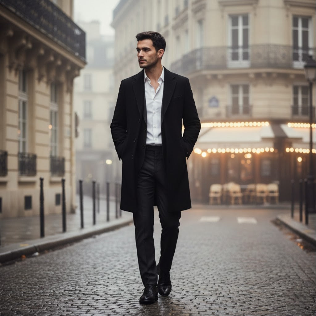 Riche | Manteau Homme en Laine – Trench Mi-Long Coupe Moderne