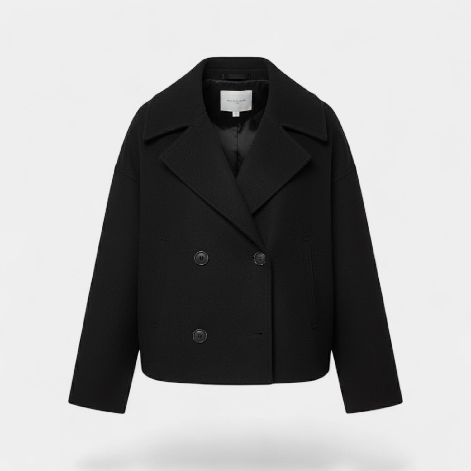 Riche | Veste courte femme en laine à double boutonnage