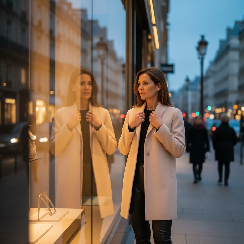 Riche | Manteau Femme Long en Tissu Mélangé