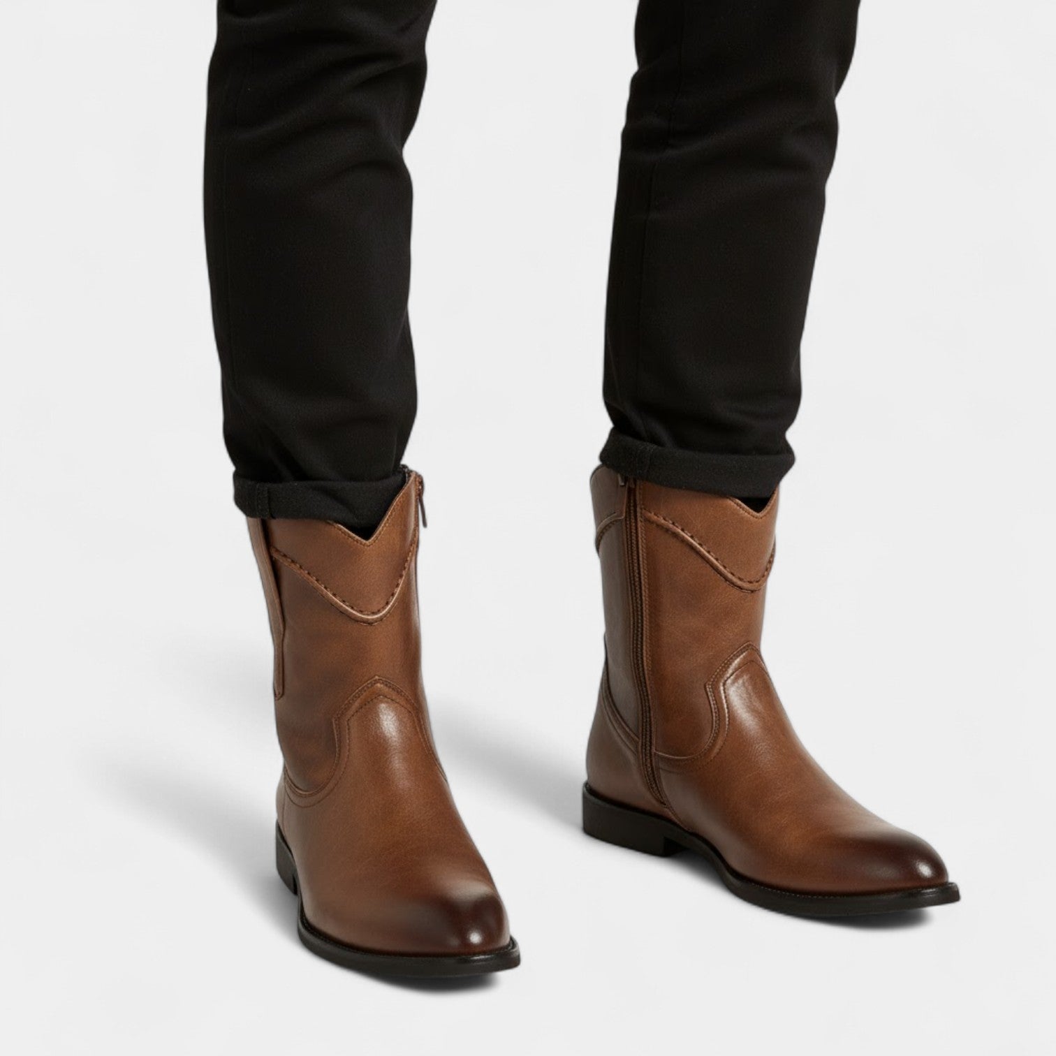 Riche | Bottes Chelsea homme en cuir PU