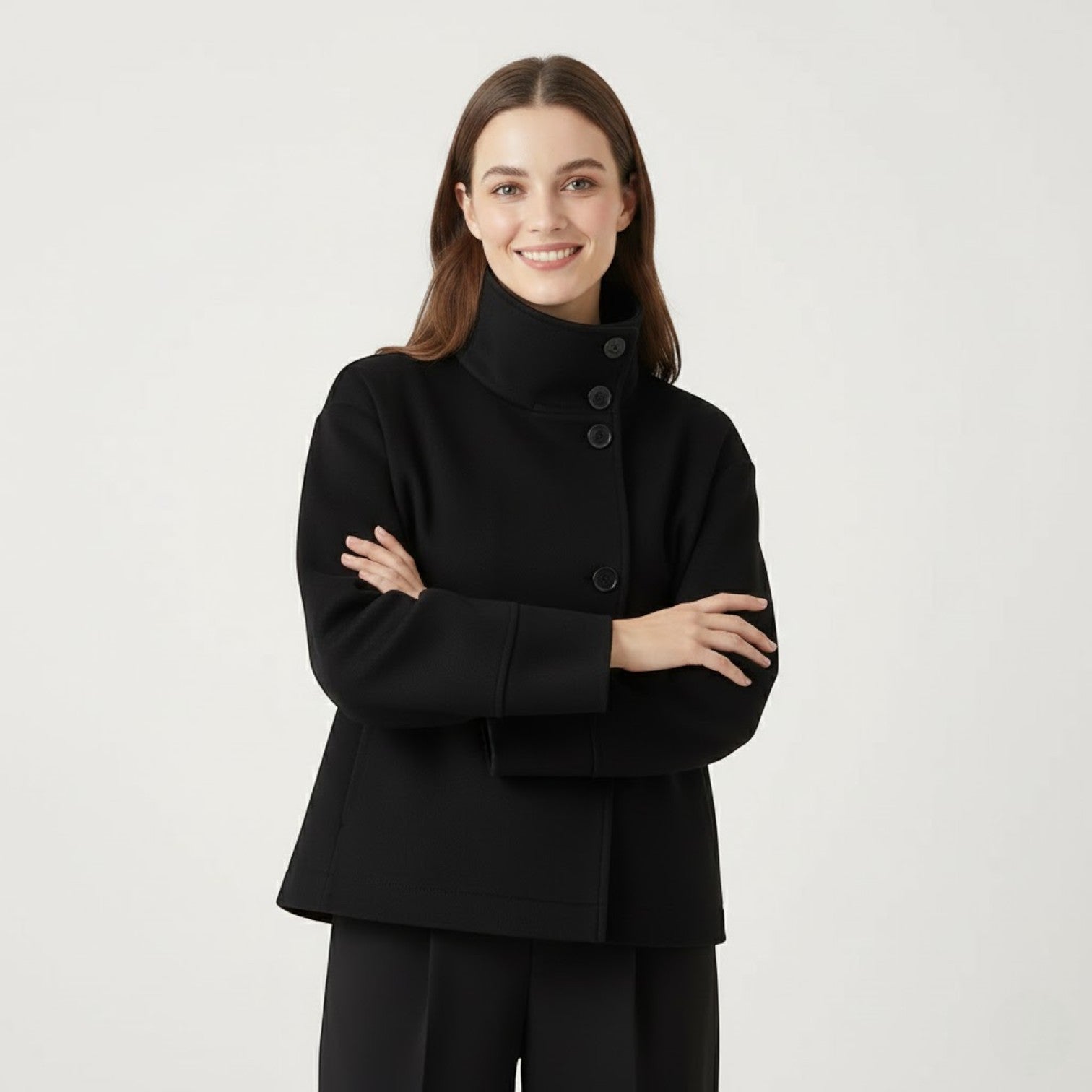 Riche | Manteau femme en laine à col montant