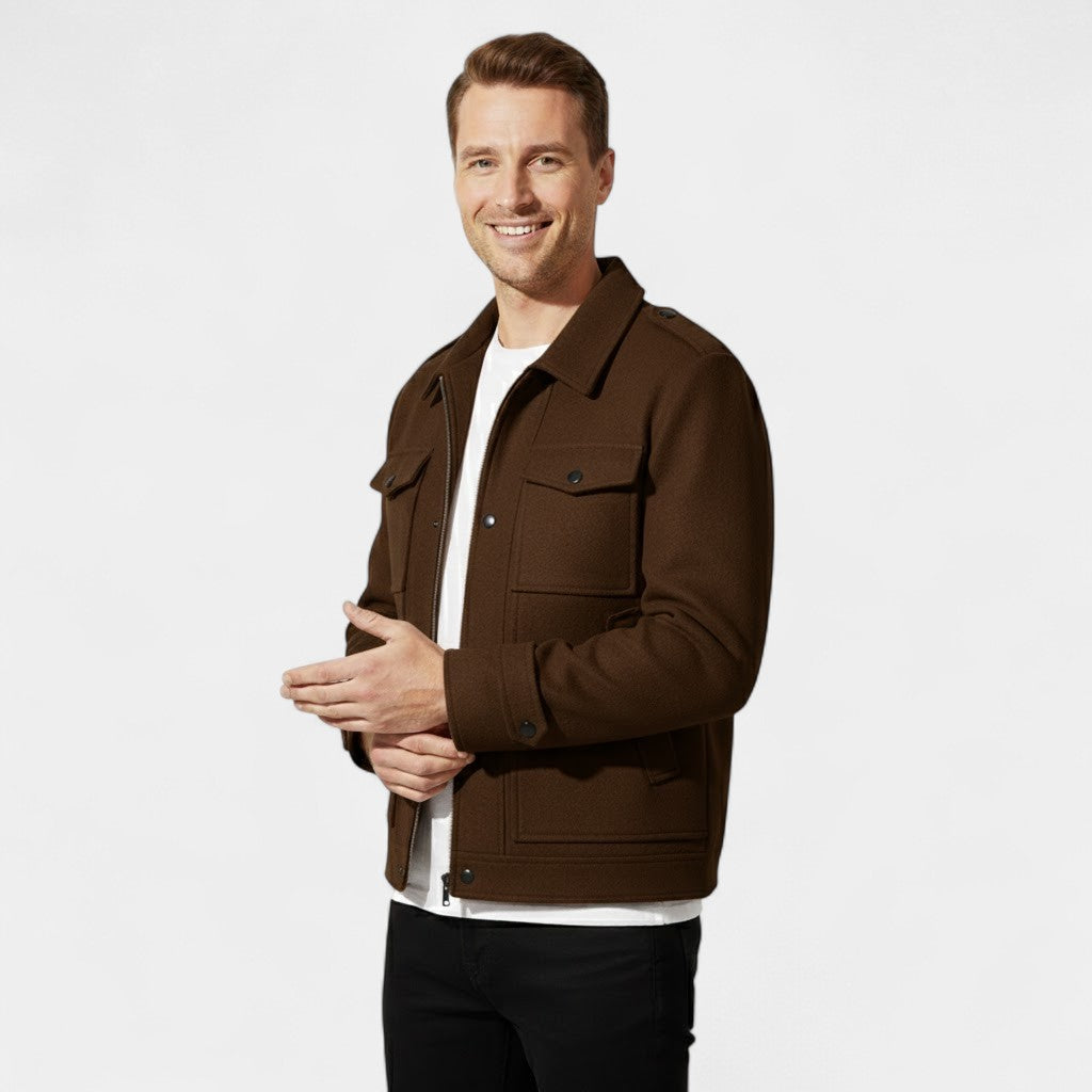 Riche | Manteau homme hiver en coton à revers