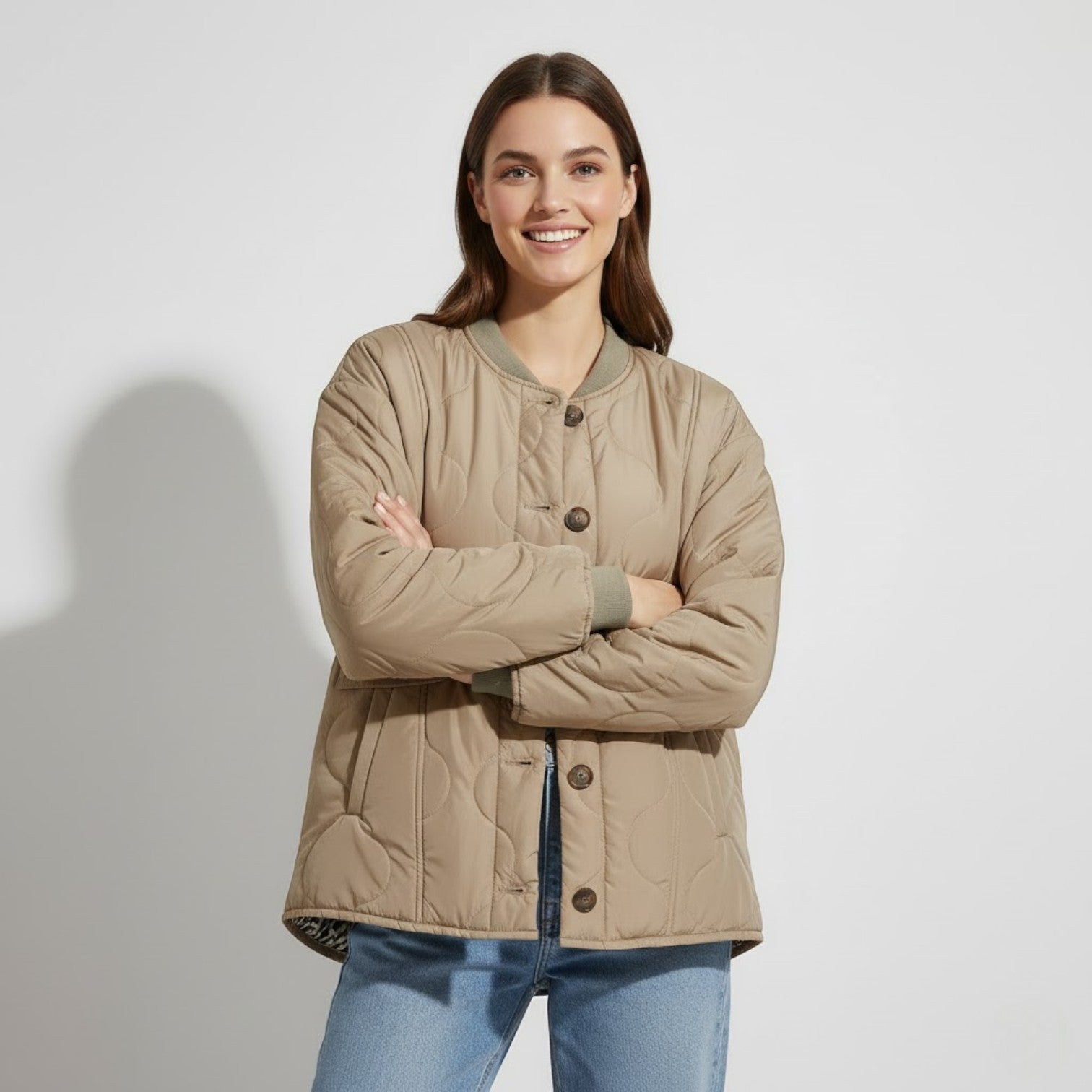 Riche | Manteau femme ample en tissu matelassé technique