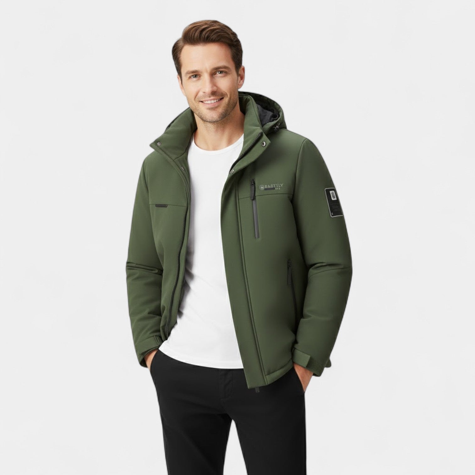 Riche | Veste Homme en Coton – Courte à Capuche au Design Tendance