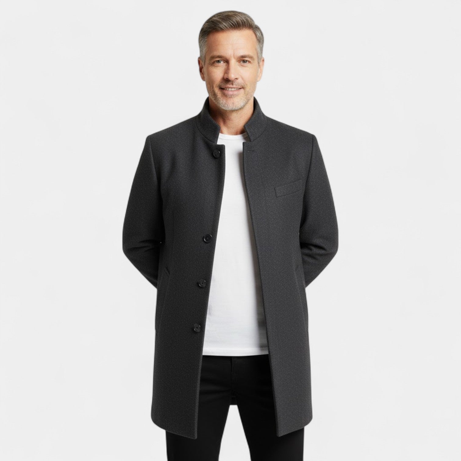 Riche | Manteau Homme en Laine – Long Trench Élégant