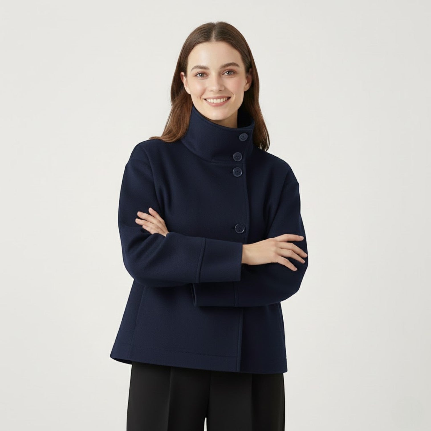 Riche | Manteau femme en laine à col montant