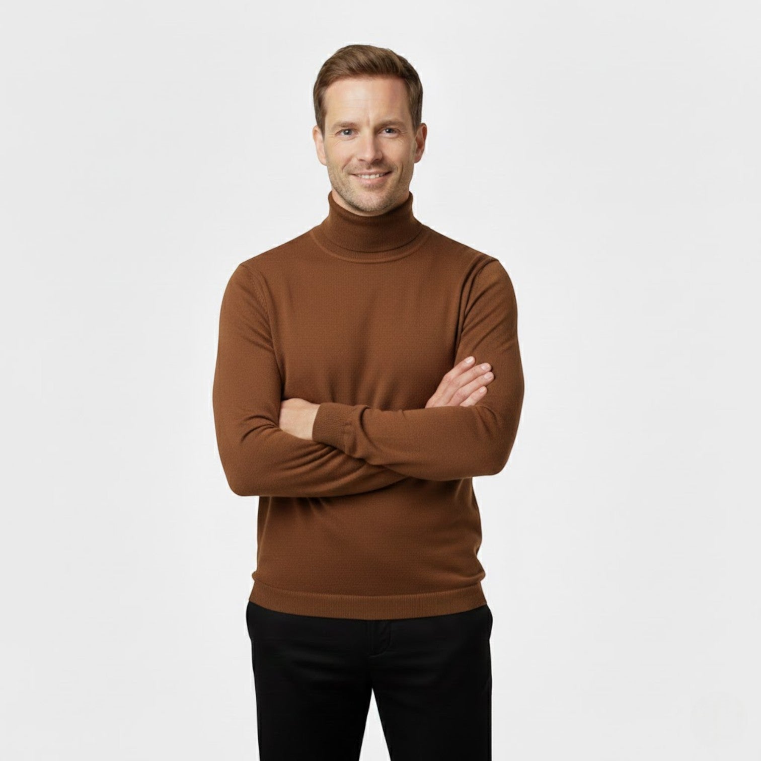 Riche | Lot de 3 pulls col roulé homme slim manches longues – élégants, raffinés, essentiels du quotidien