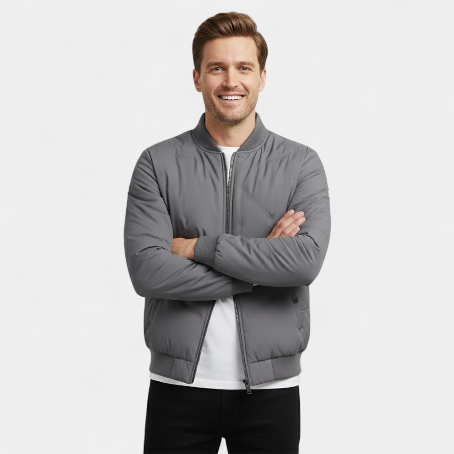 Riche | Veste Homme Matelassée en Coton – Col Montant