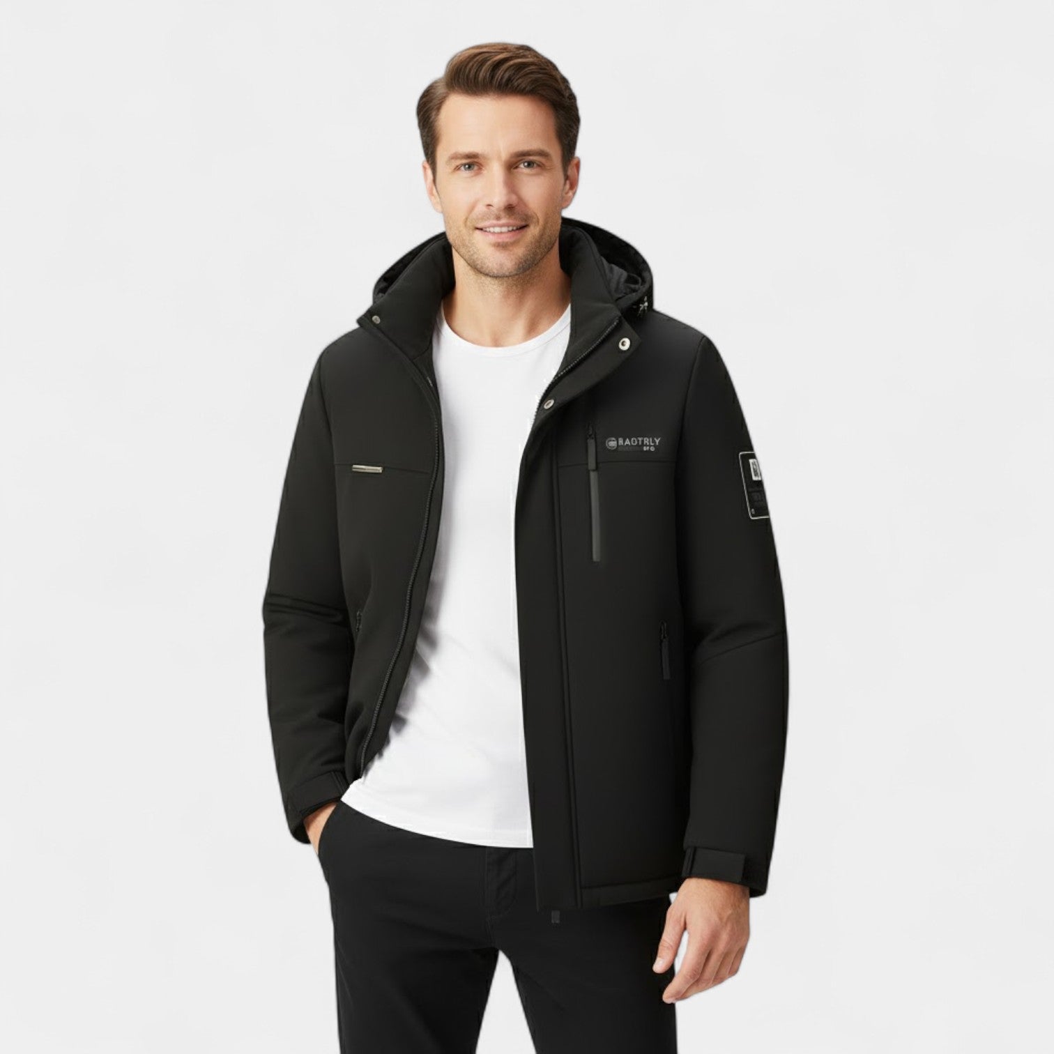 Riche | Veste Homme en Coton – Courte à Capuche au Design Tendance