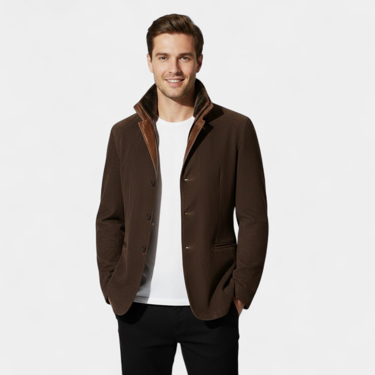 Riche | Veste vintage homme en suède