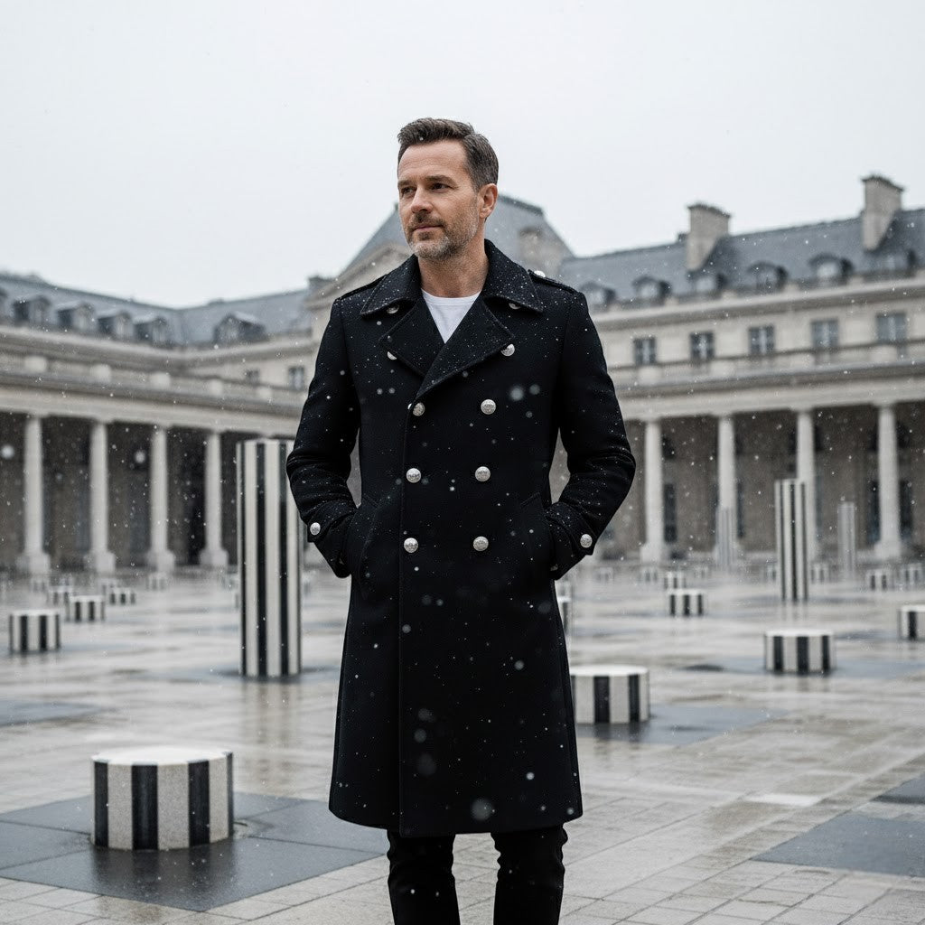 Riche | Manteau homme croisé en laine