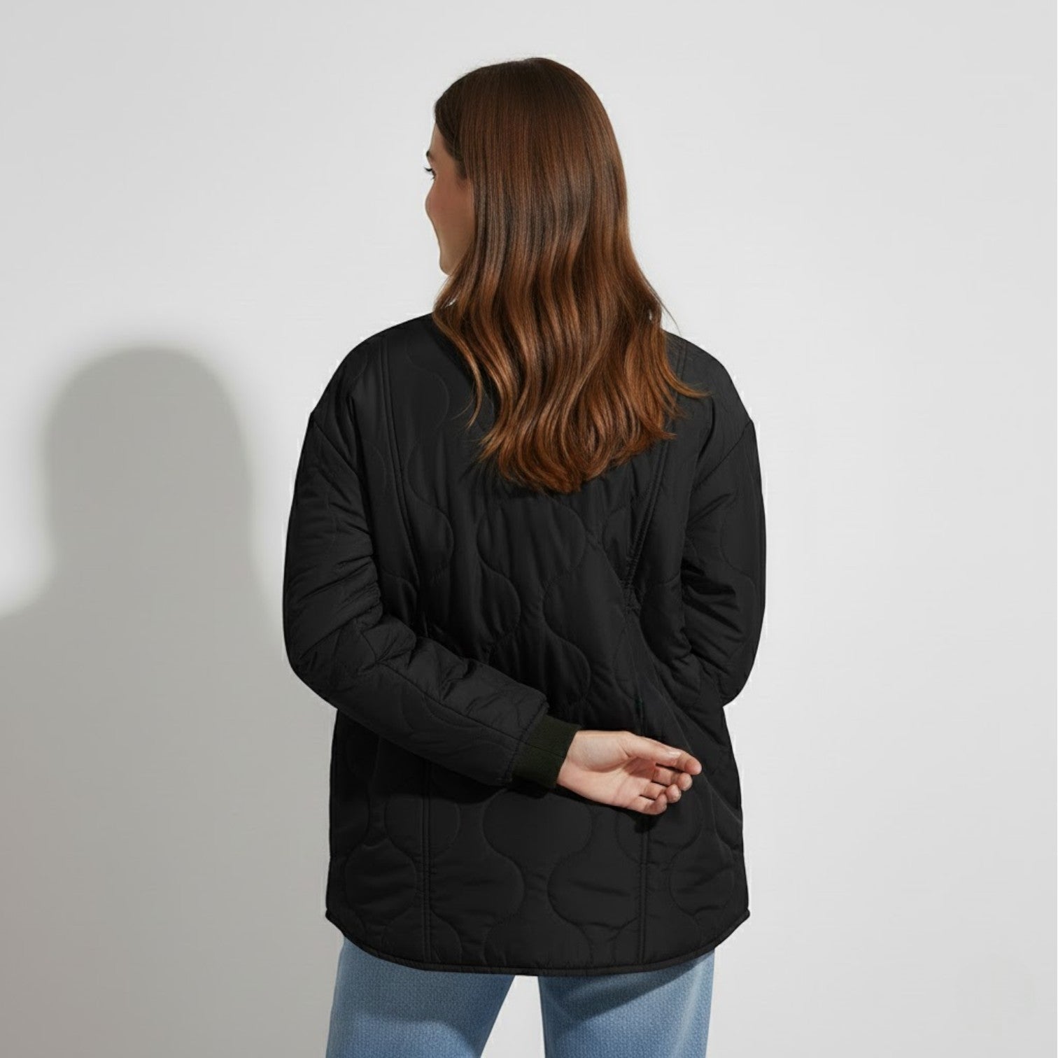 Riche | Manteau femme ample en tissu matelassé technique