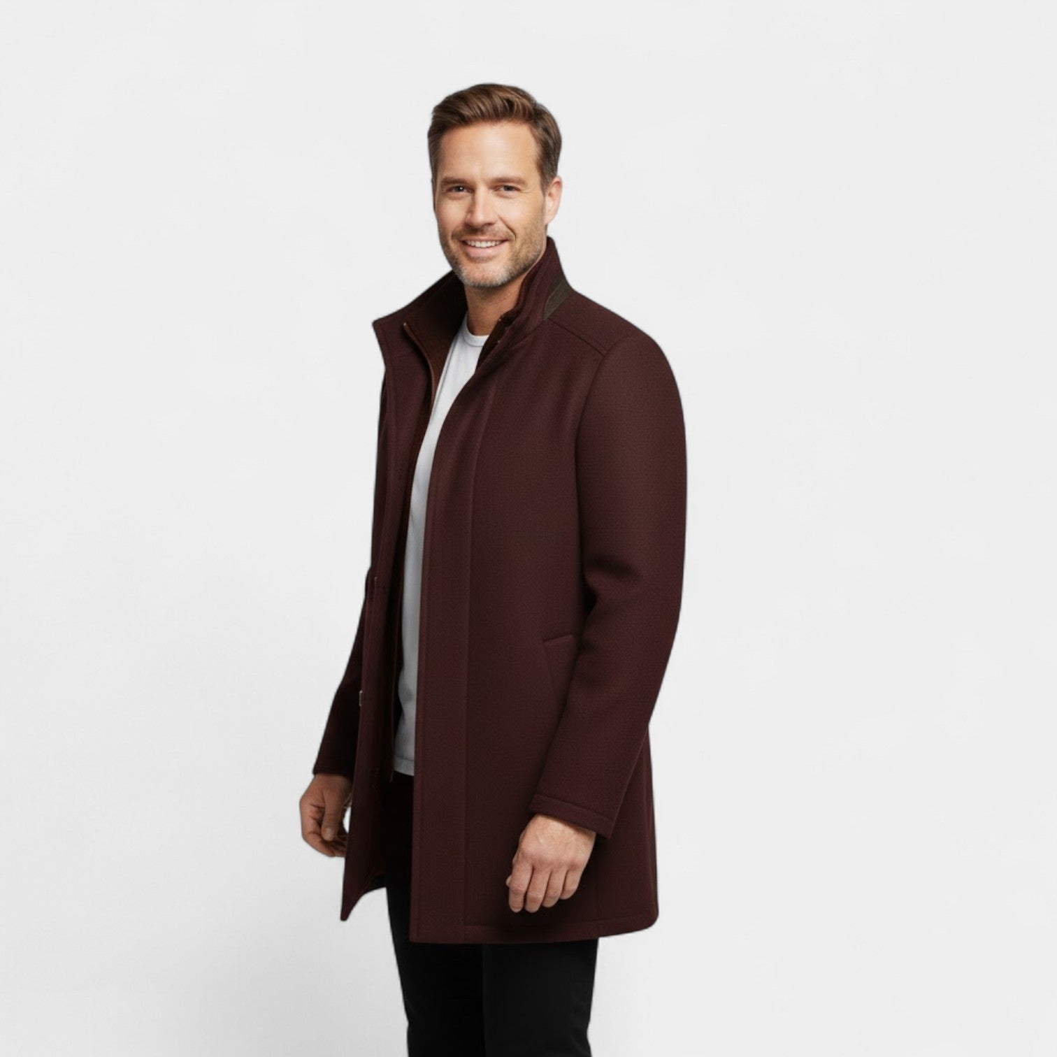 Riche | Manteau Homme en Laine – Col Double Mi-Long