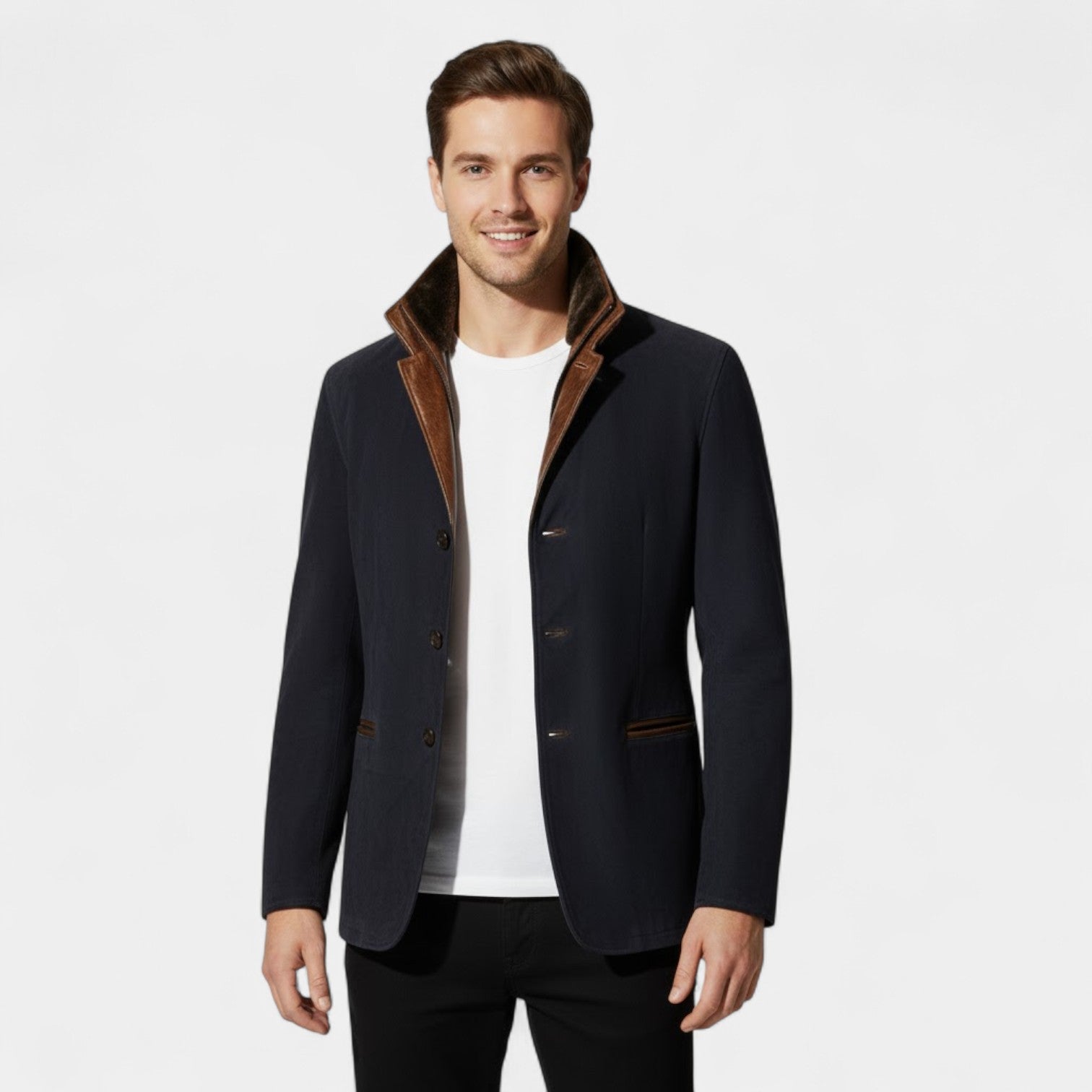 Riche | Veste vintage homme en suède