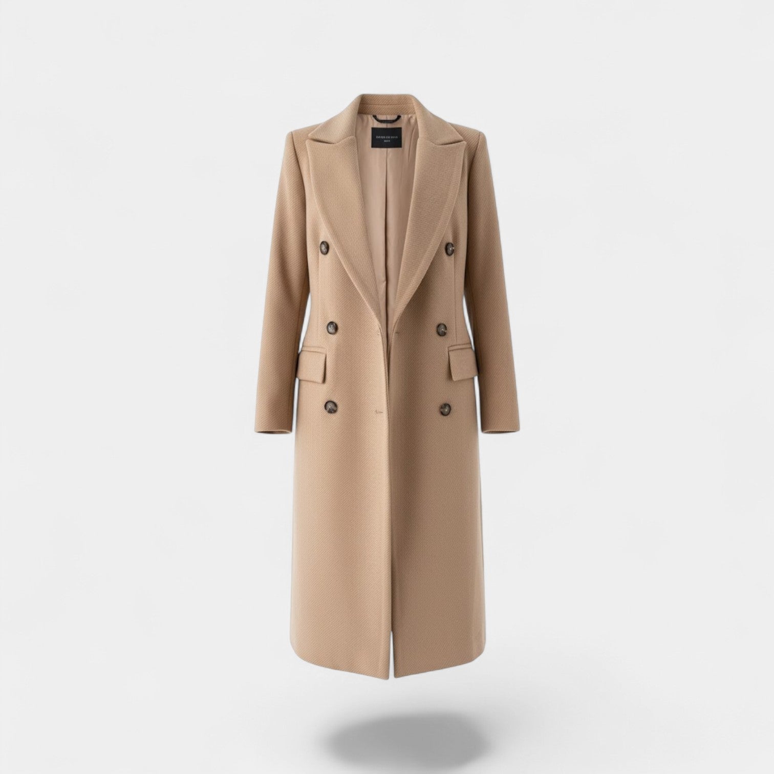 Riche | Manteau Femme Croisé en Laine Mélangée