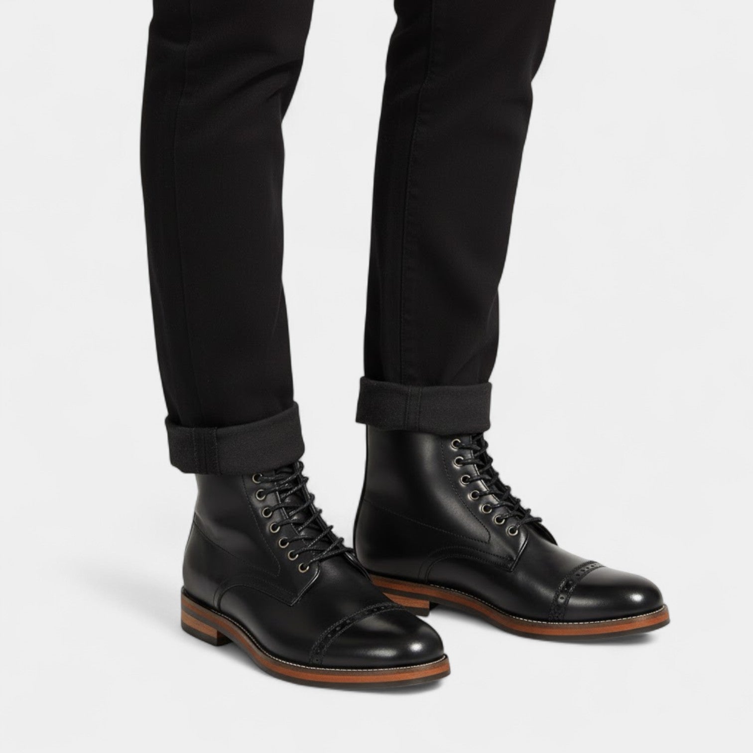 Riche | Bottes Martin homme en cuir PU Chelsea