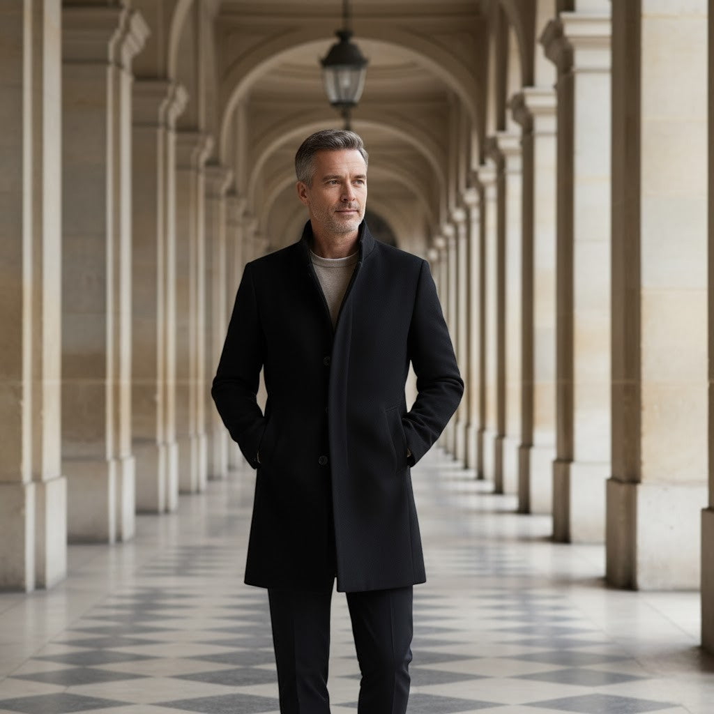 Riche | Manteau Homme en Laine – Long Trench Élégant