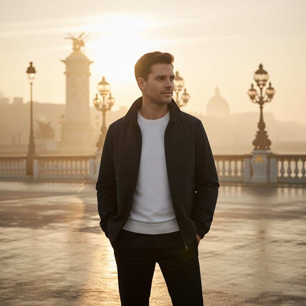 Riche | Manteau Homme – Col Montant Doublé Polaire Coupe Ample