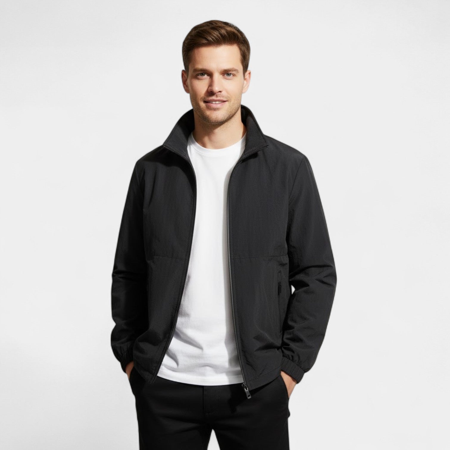 Riche | Manteau Homme – Col Montant Doublé Polaire Coupe Ample