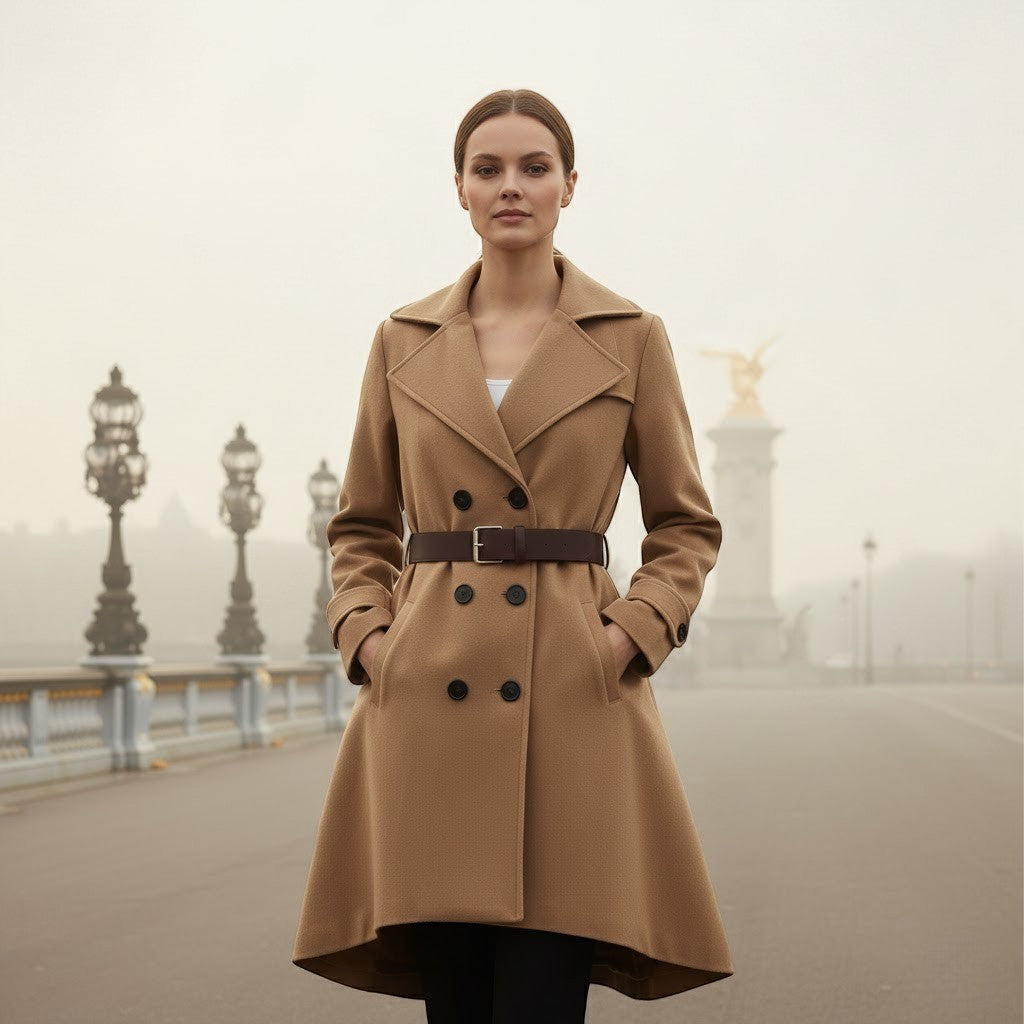 Riche | Manteau long femme en laine mélangée