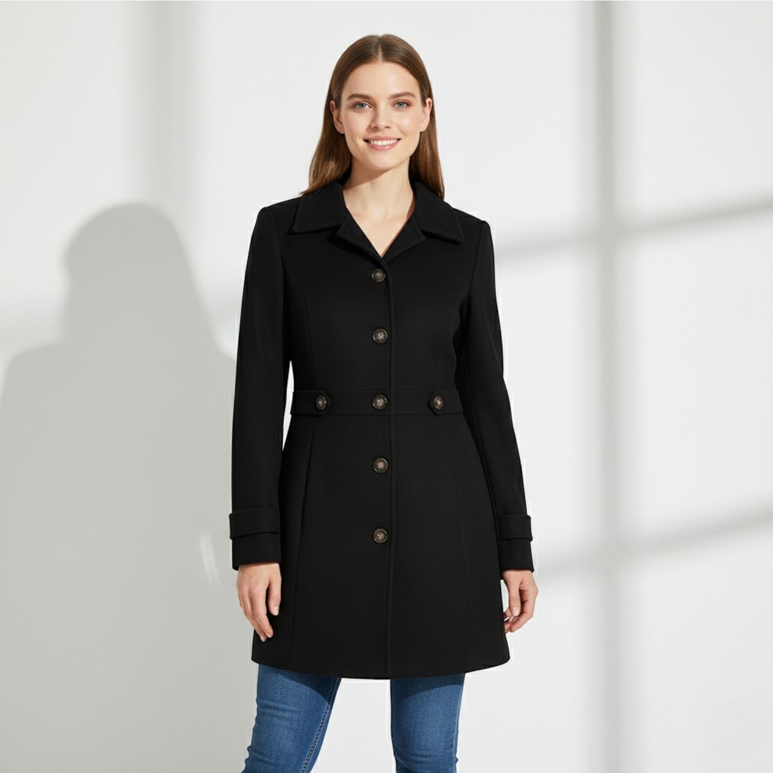 Riche | Manteau d’Hiver Élégant en Laine pour Femme