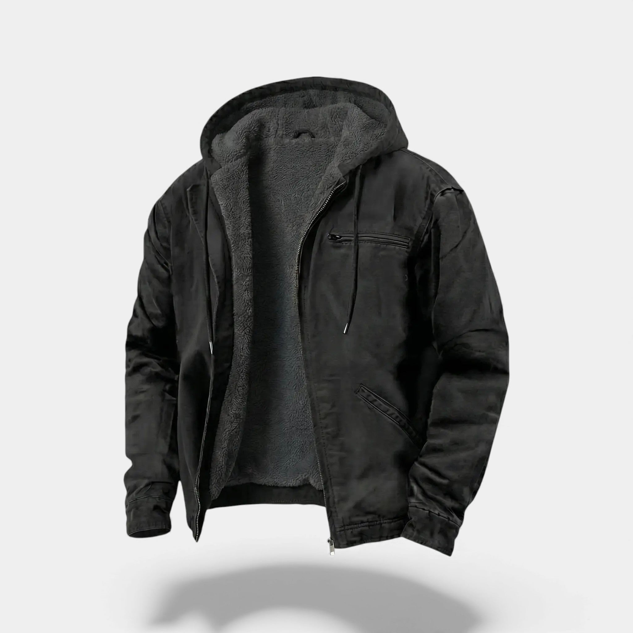 Riche | Veste zippée à capuche homme en polaire