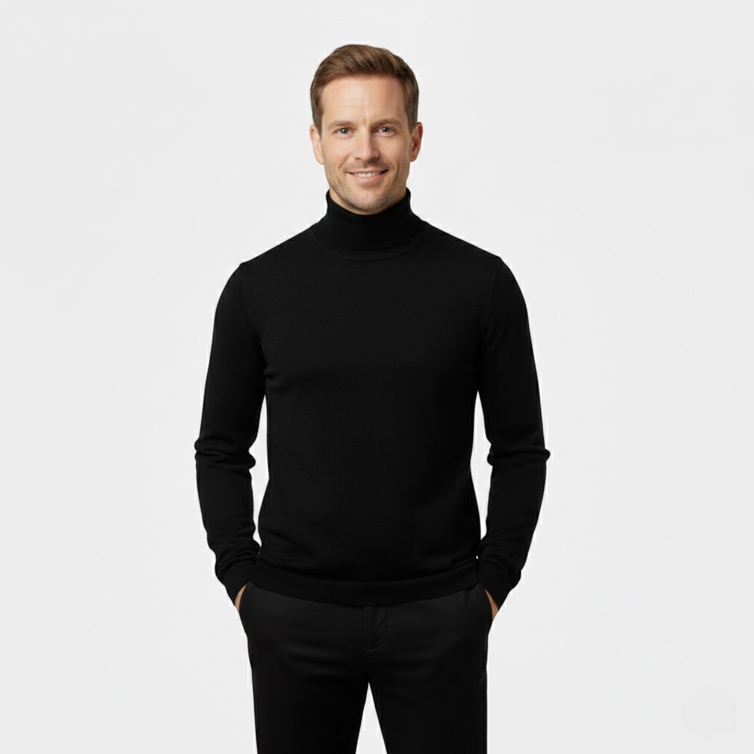 Riche | Lot de 3 pulls col roulé homme slim manches longues – élégants, raffinés, essentiels du quotidien