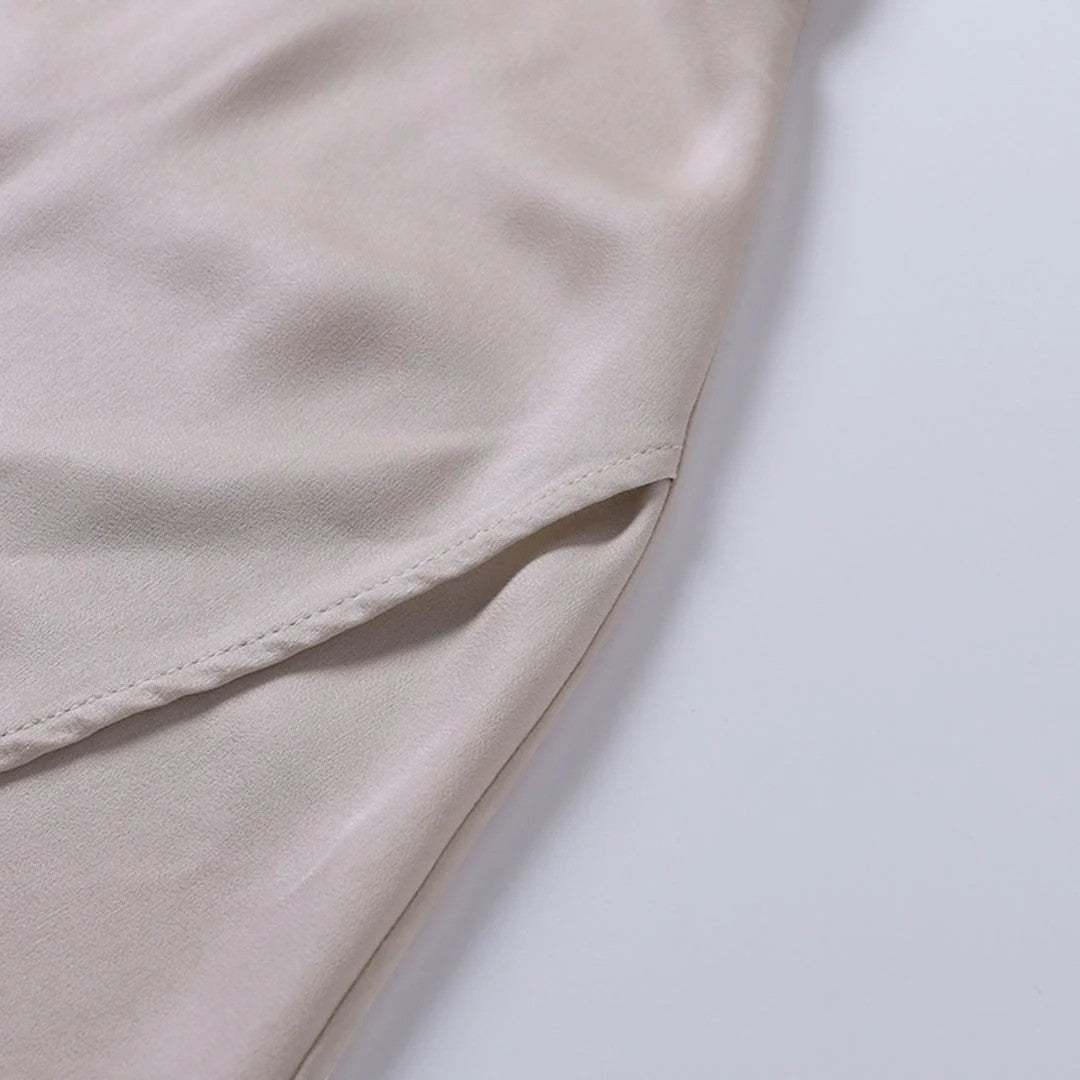 Dame Slipkjole V-hals Slids – Slim Fit Spaghettistropper | Silkeblød Drapé