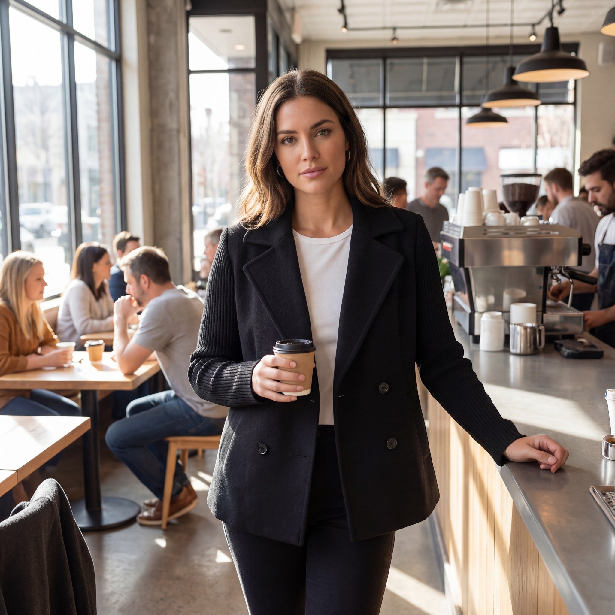 Riche | Manteau femme en laine double boutonnage