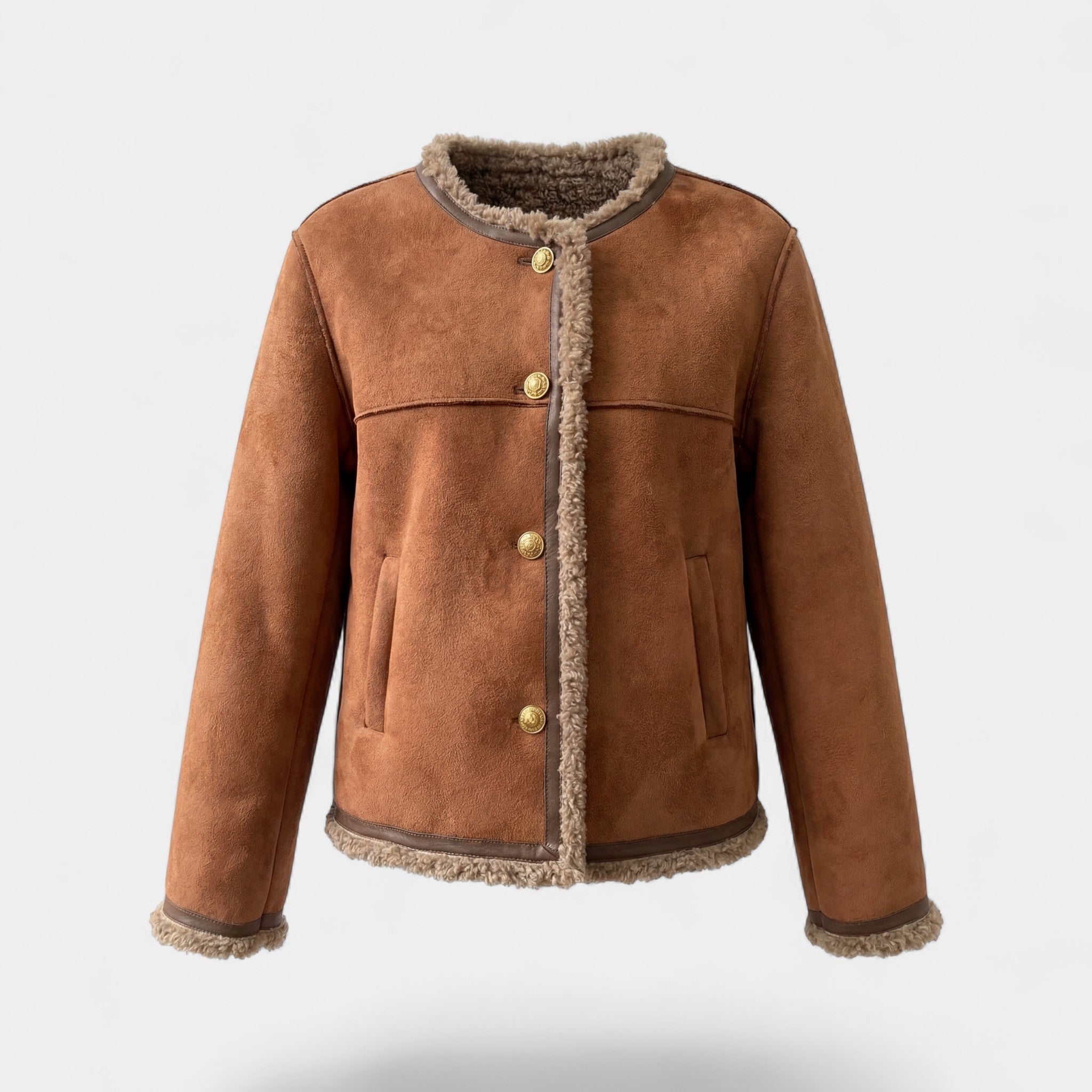 Riche | Manteau femme en peluche laine d’agneau