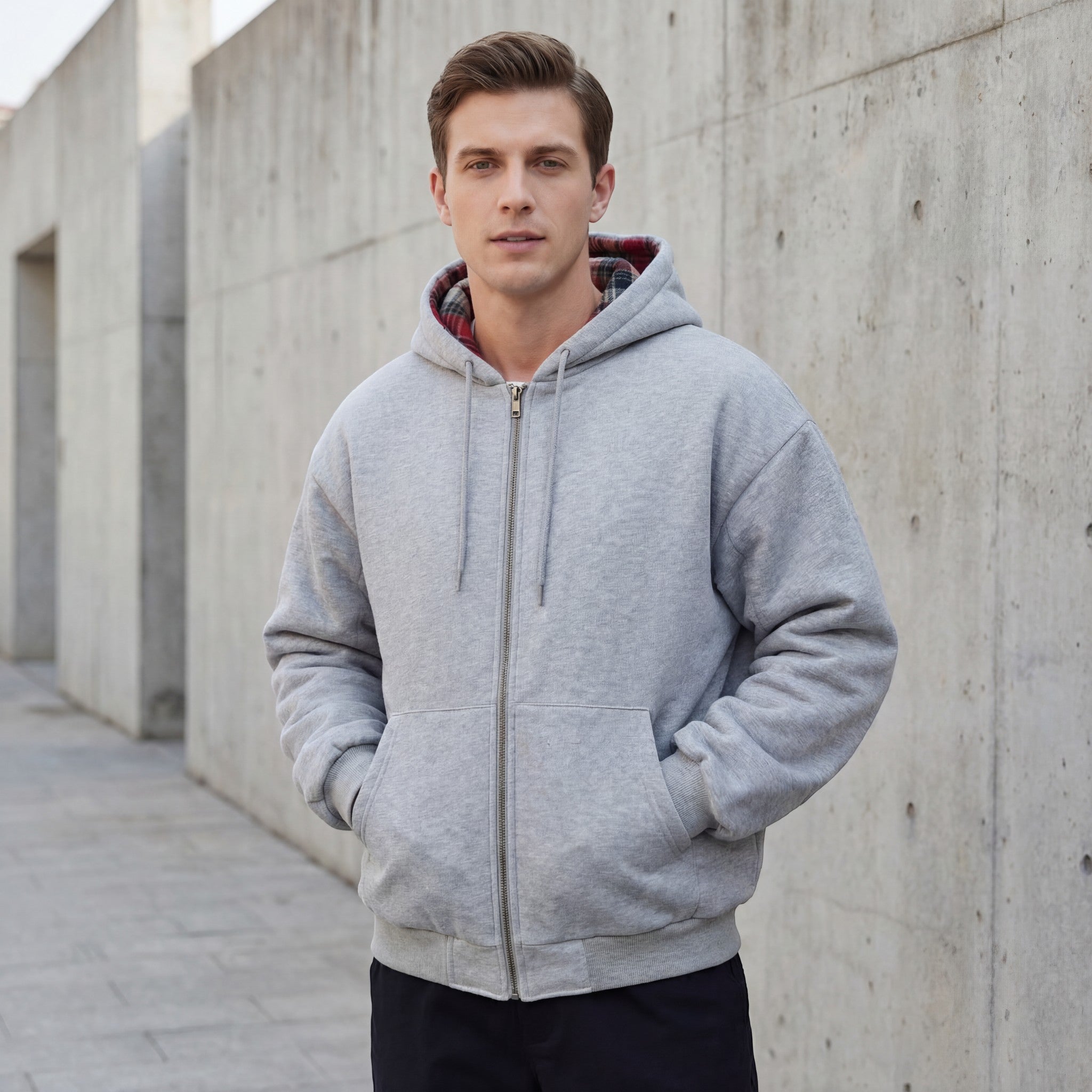 Riche | Veste réversible à capuche en maille pour femme et homme