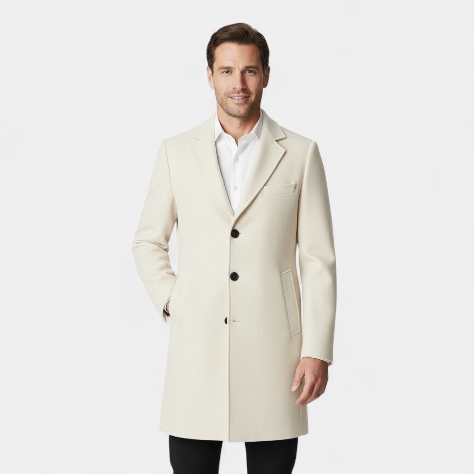 Riche | Manteau Homme en Laine – Trench Mi-Long Coupe Moderne