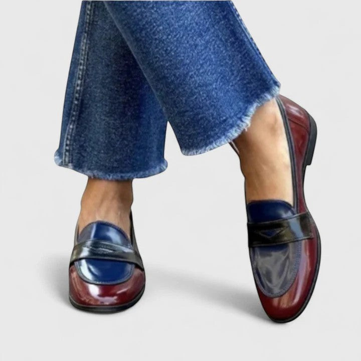 Riche | Mocassins Femme en Cuir à Bout Rond à Enfiler