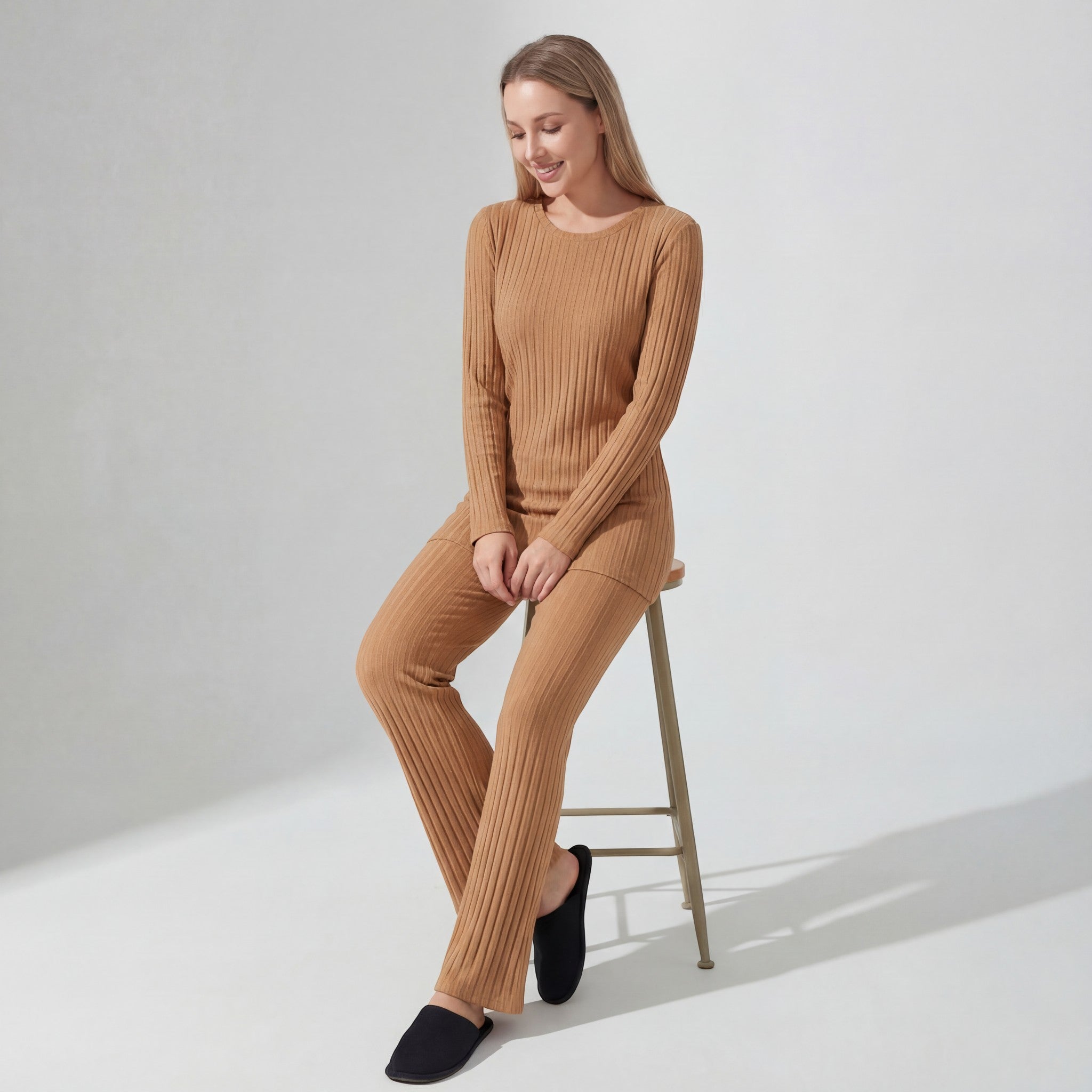 Riche | Ensemble Deux Pièces Femme en Maille Côtelée