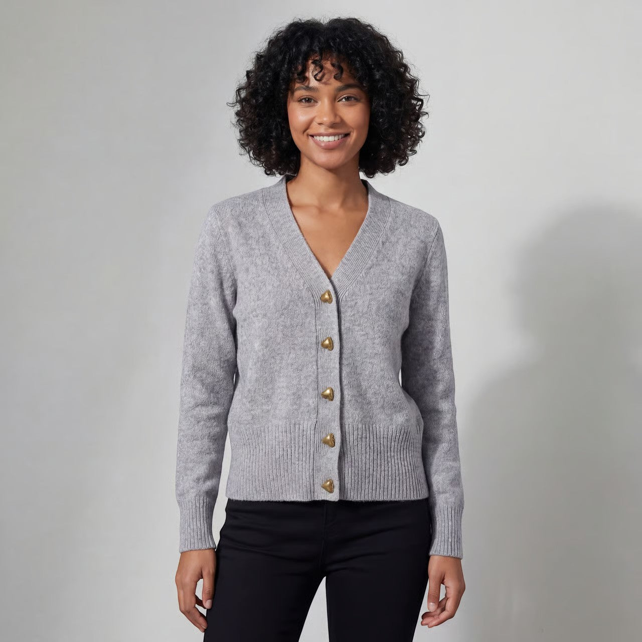 Riche | Cardigan en Maille Douce à Col V pour Femme