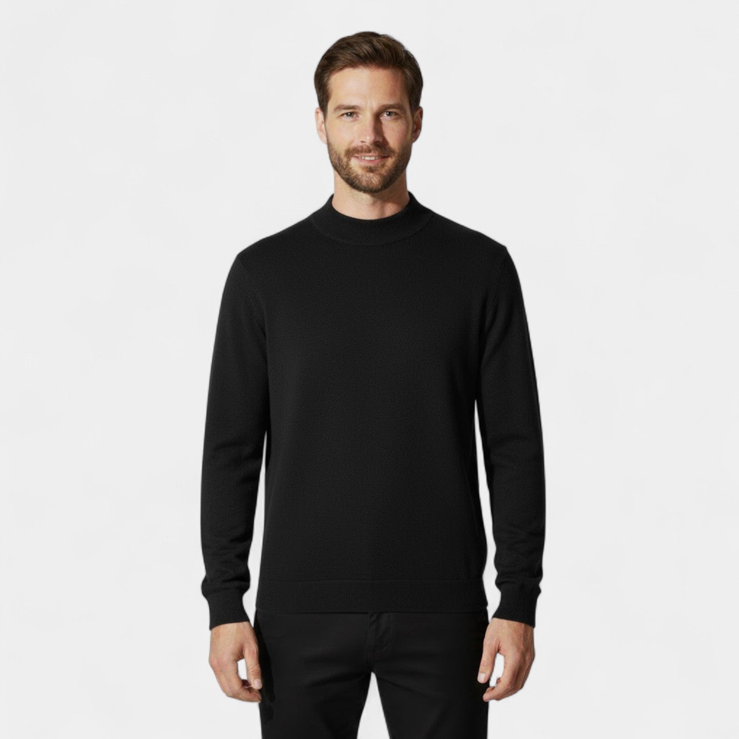 Riche | Pull Homme en Maille – Col Demi-Montant Coupe Confort