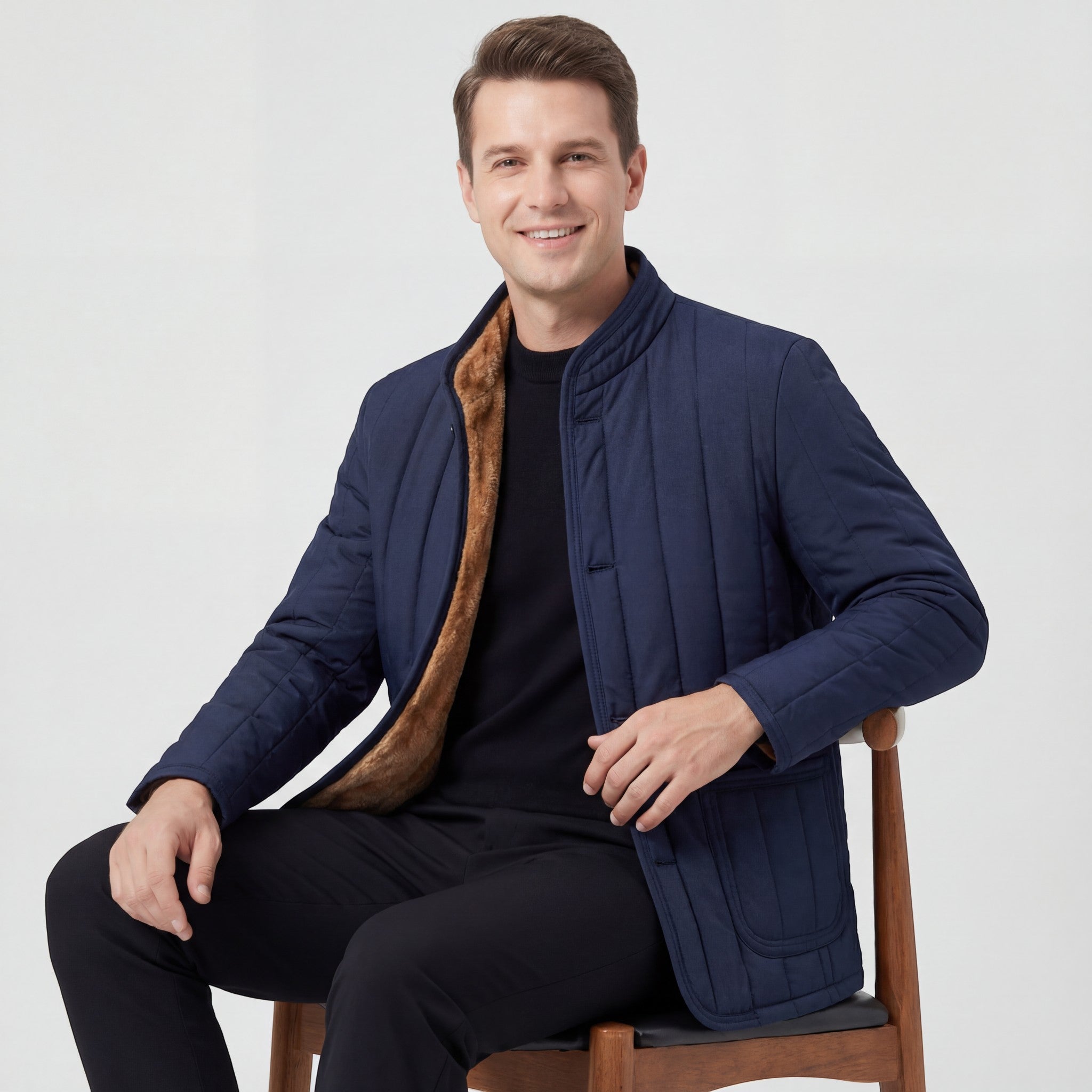 Riche | Veste d’Hiver Matelassée Texturée pour Homme