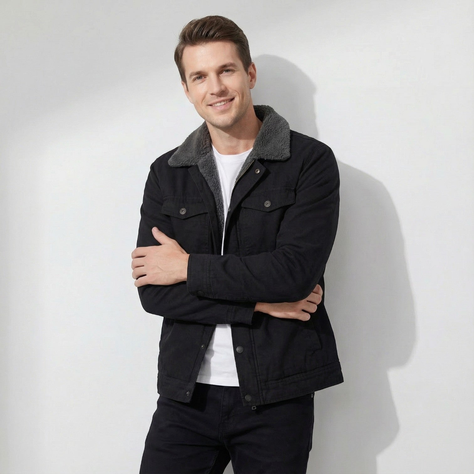 Riche | Veste homme en coton doublée polaire