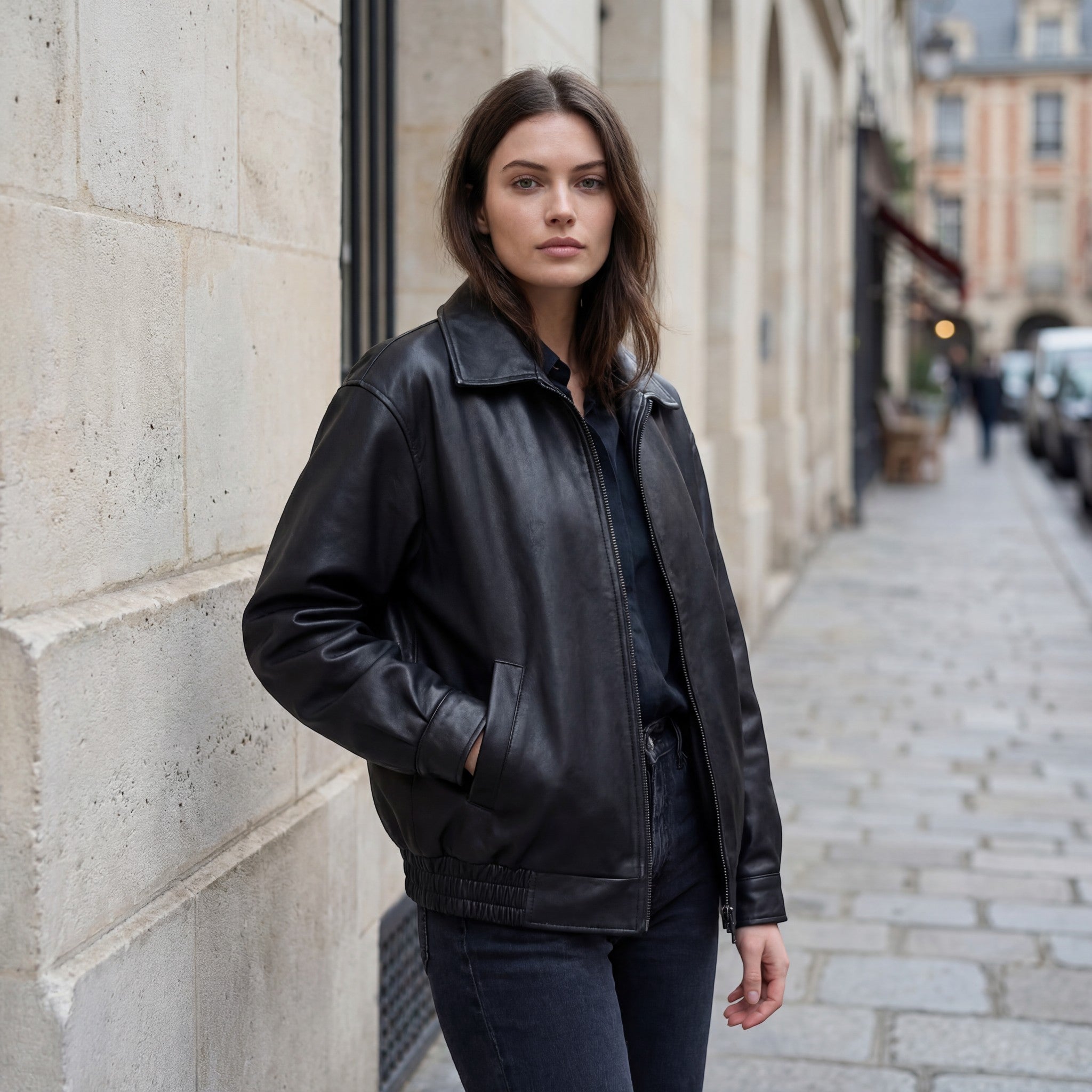 Riche | Veste en cuir pour femme