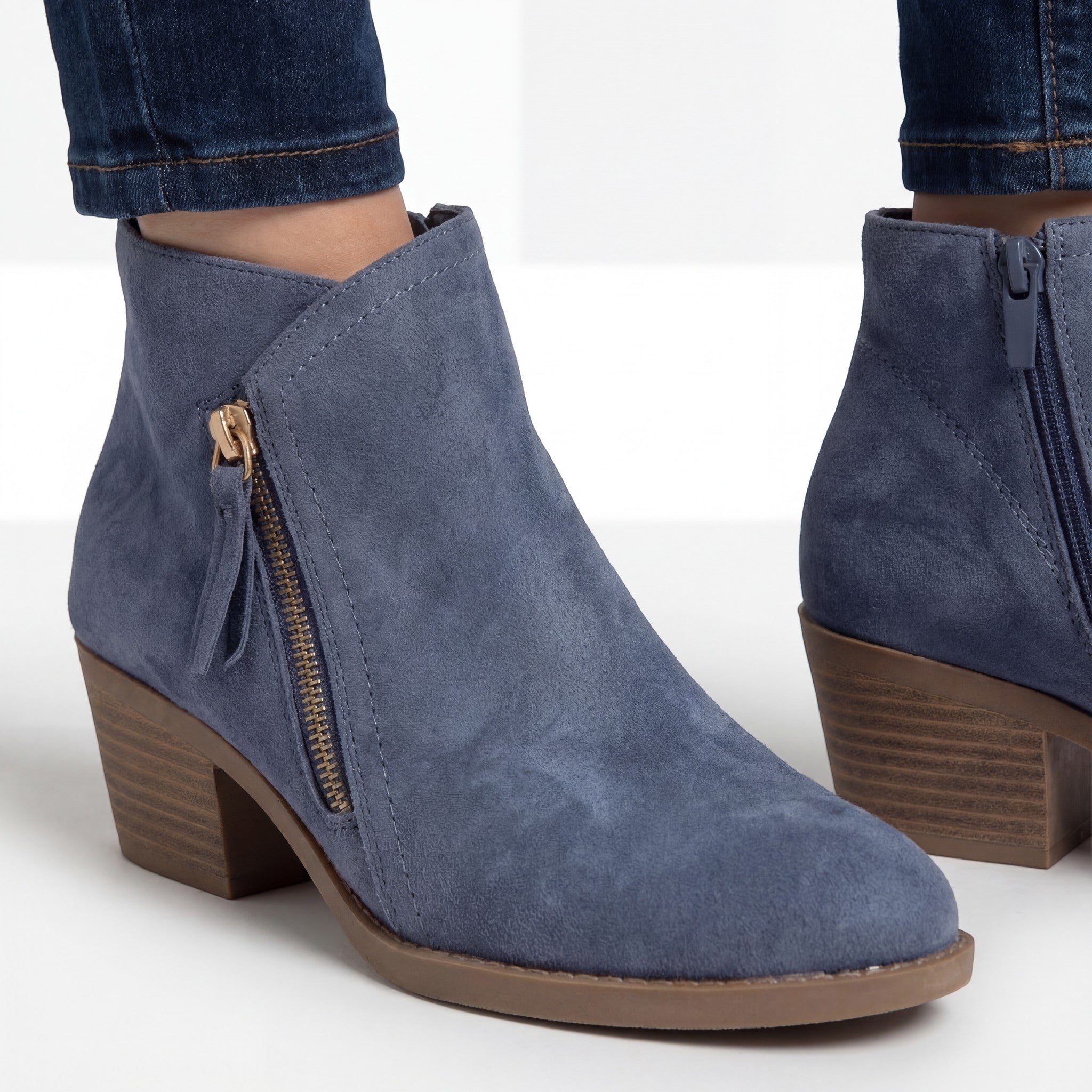 Riche | Bottines femme en cuir à talon moyen