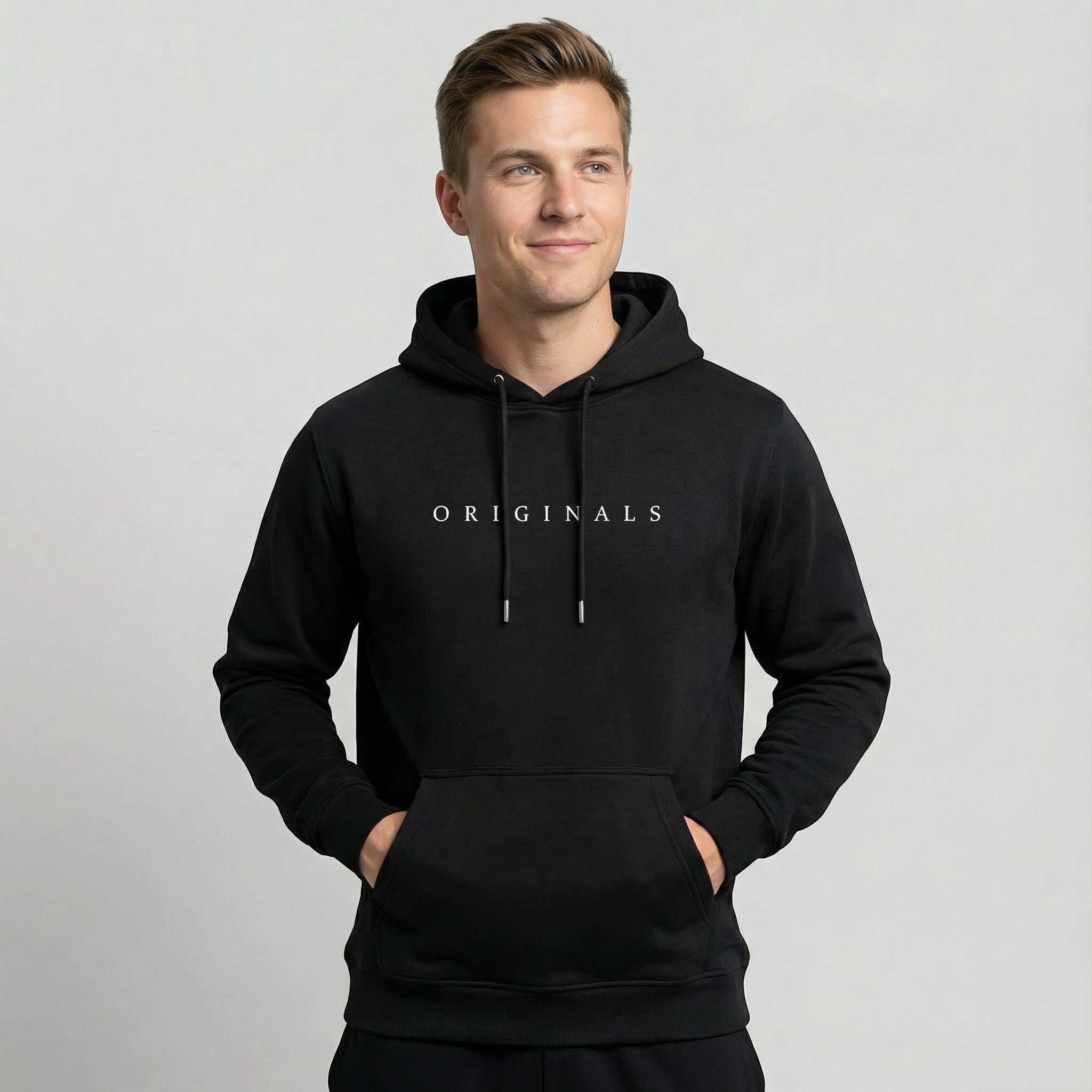 Riche | Sweat à capuche pour homme en coton mélangé avec imprimé lettres