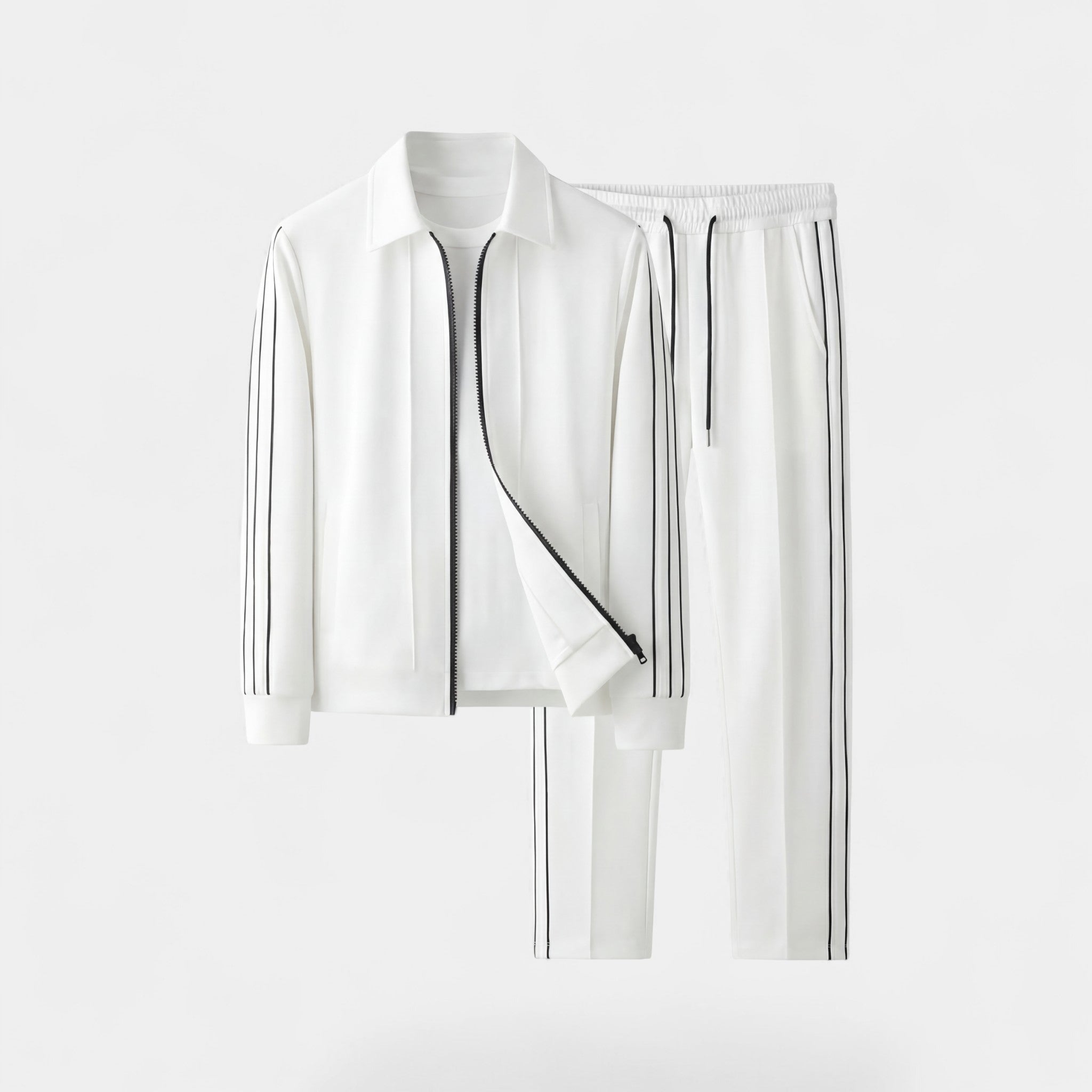 Riche | Ensemble veste décontractée homme en maille fine coupe 3D