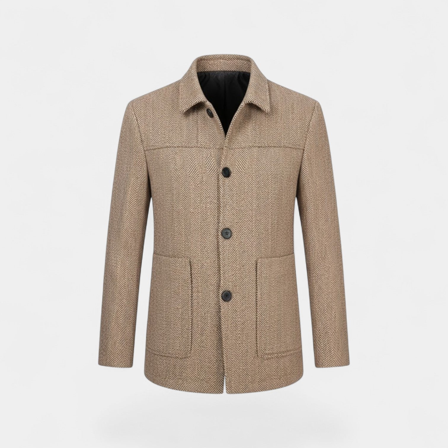Riche | Manteau Homme en Laine – Col à Revers Style Business Décontracté
