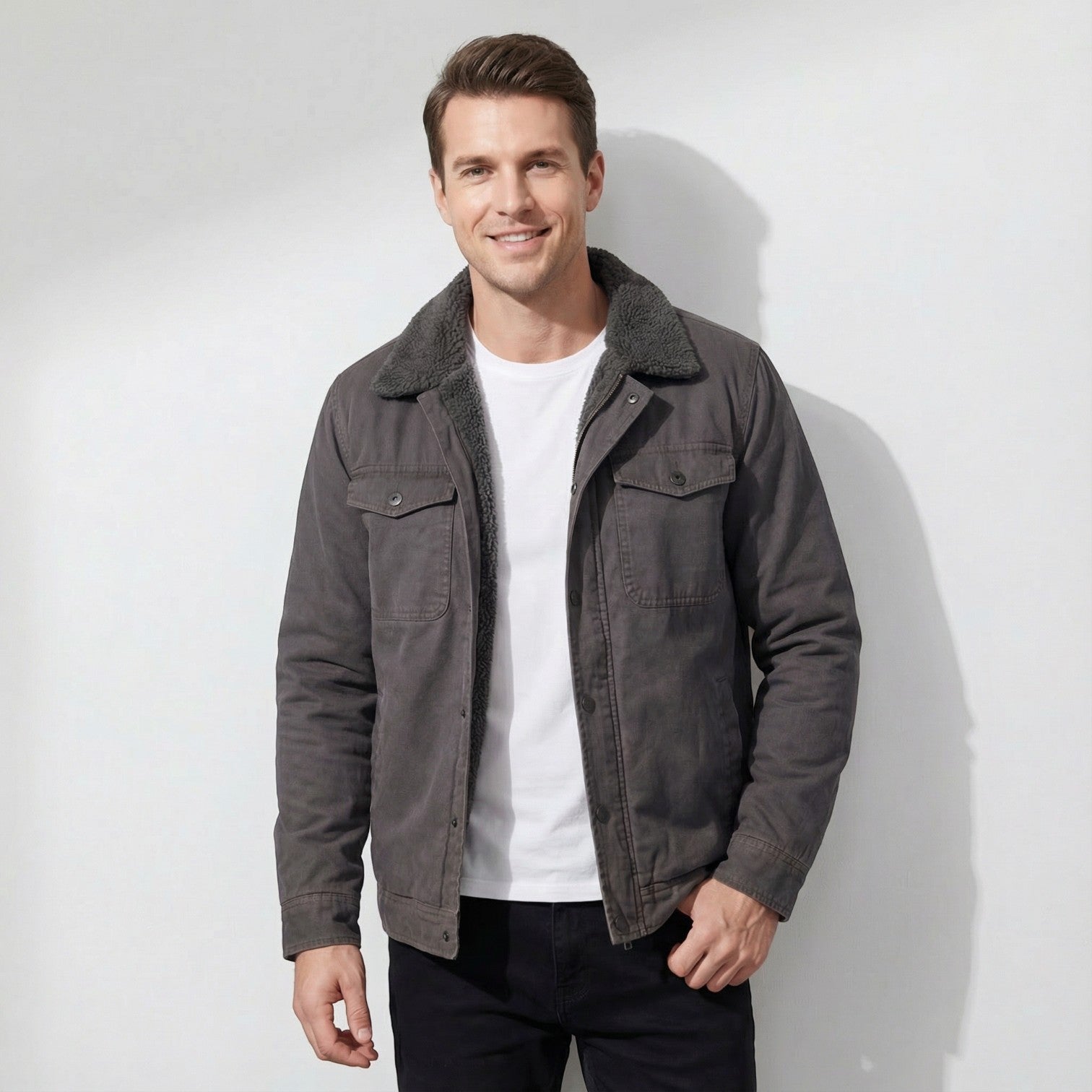 Riche | Veste homme en coton doublée polaire