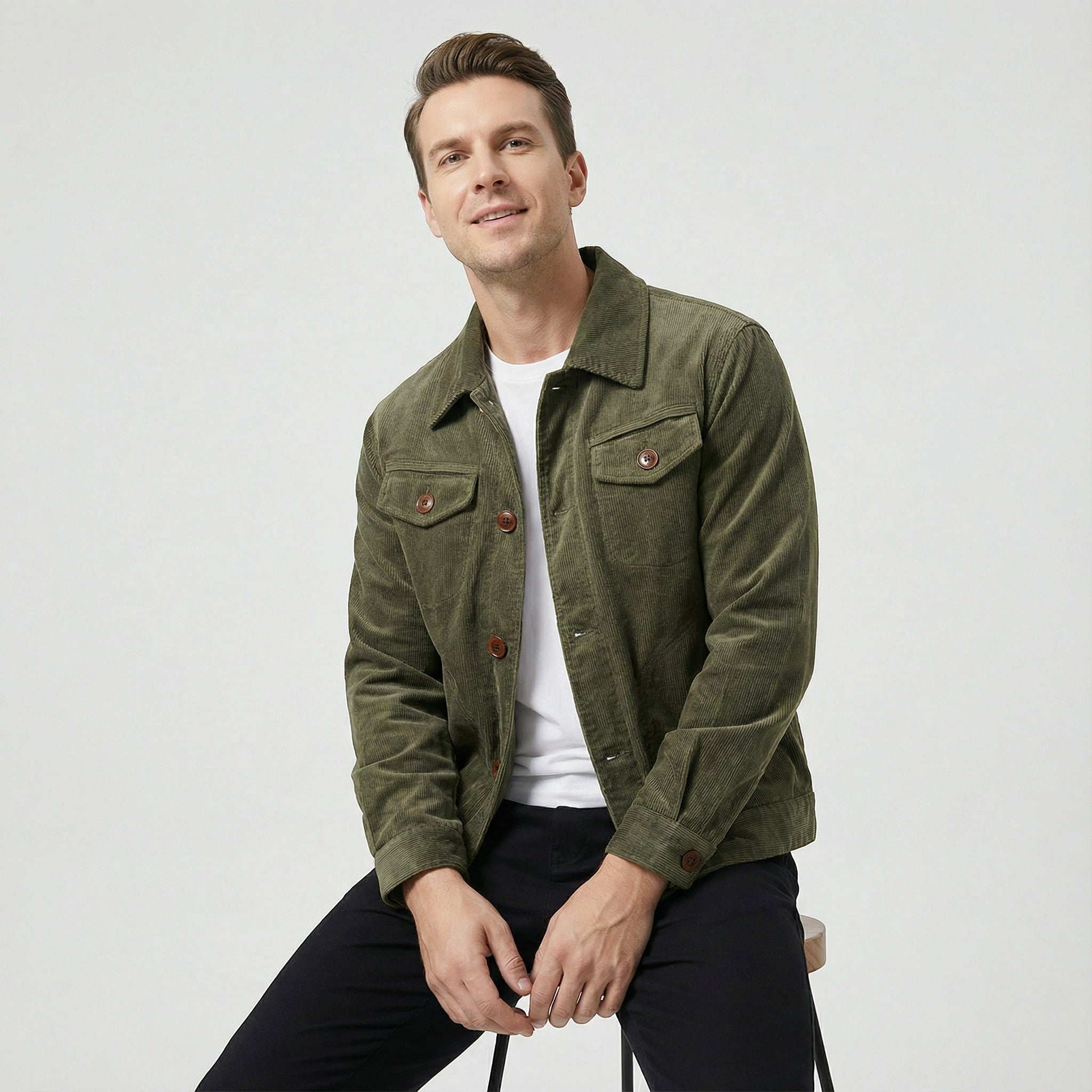 Riche | Veste homme en velours côtelé