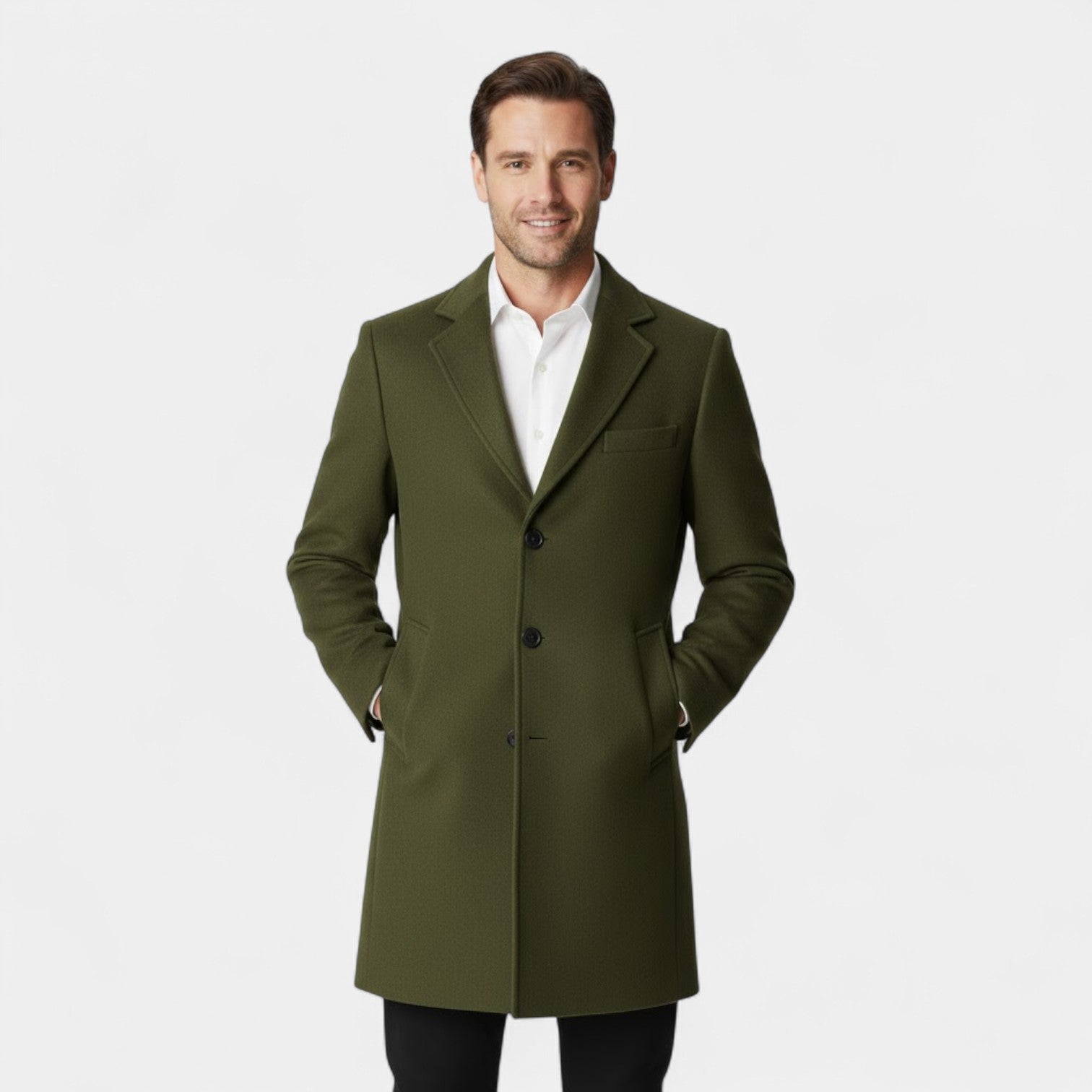 Riche | Manteau Homme en Laine – Trench Mi-Long Coupe Moderne