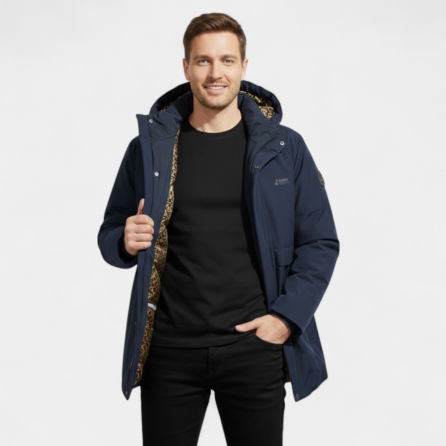 Riche | Parka Homme en Coton – Capuche Matelassée et Coupe Coupe-Vent